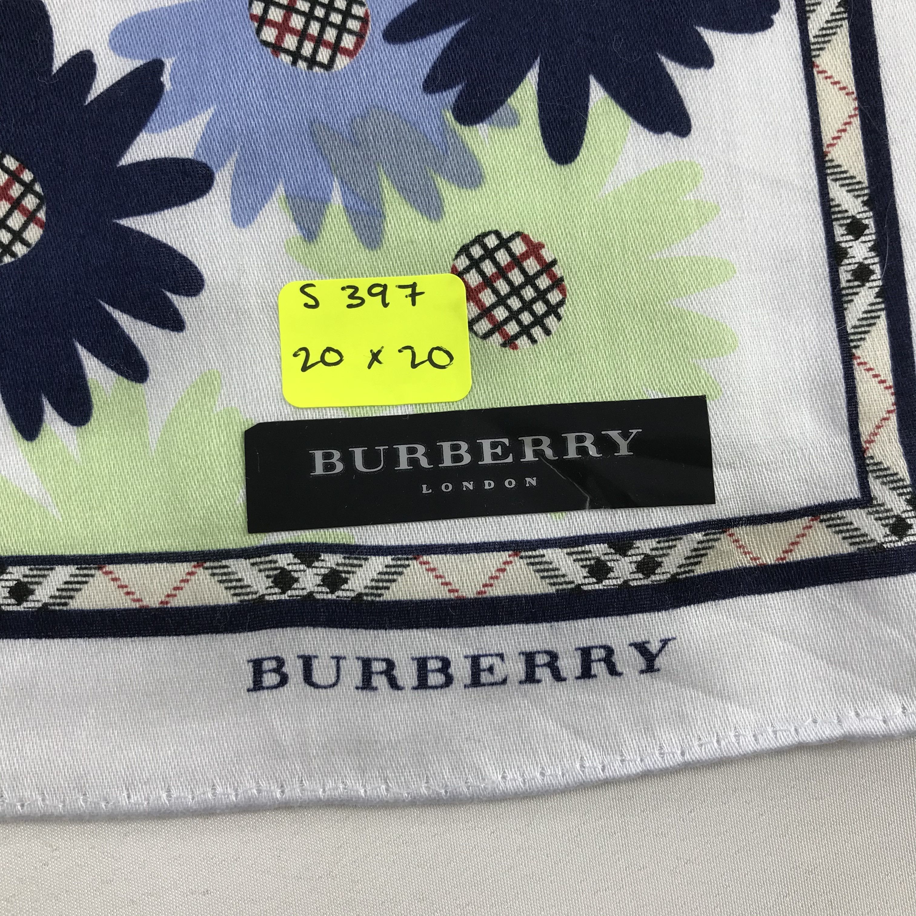 Burberry × Vintage Burberry Bandana / Handkerchief / Neckerchief - S397 Size ONE SIZE - 5 Thumbnail