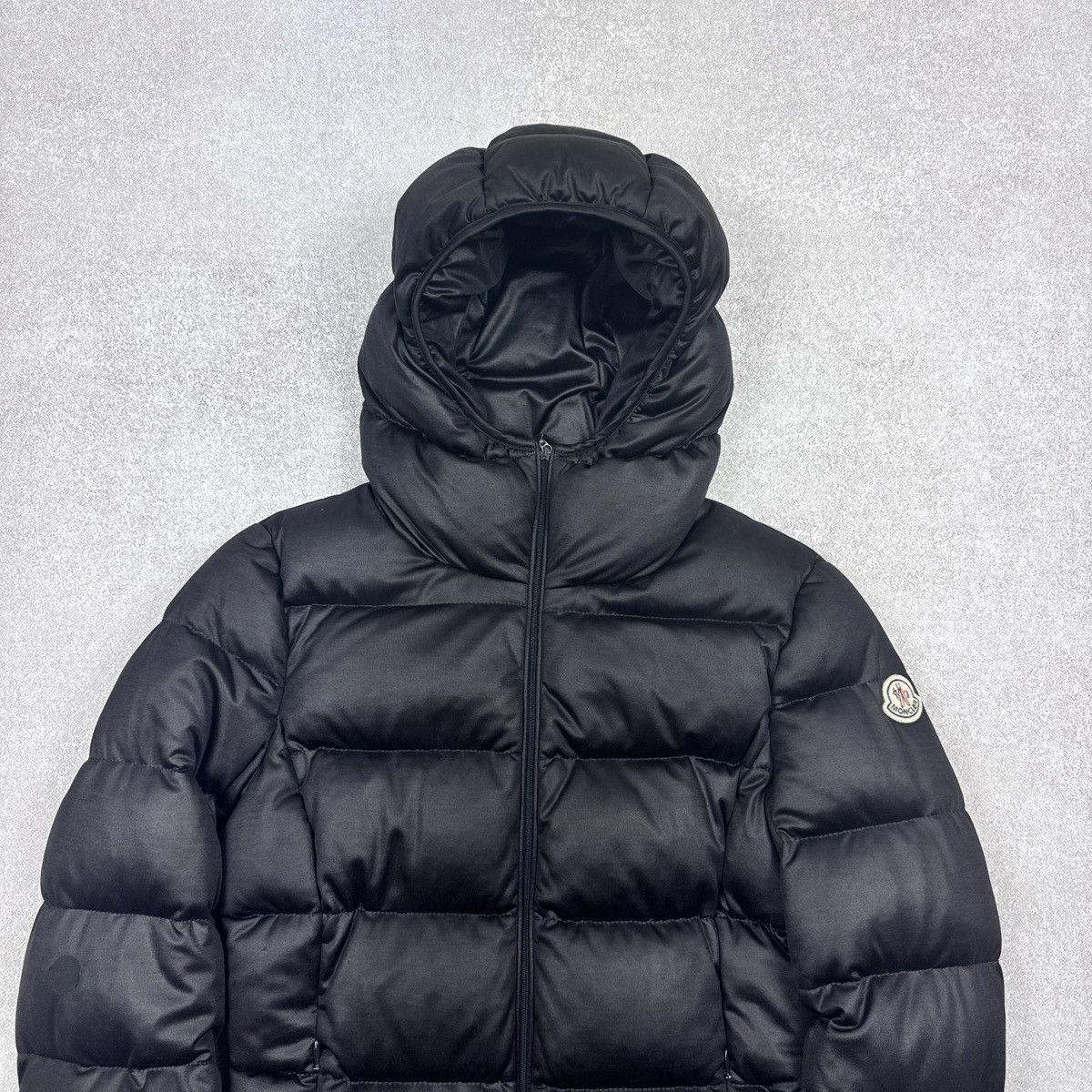 Moncler Women`s Moncler Jersey Grafit Puffer Hooded Jacket Size 2/M Size M / US 6-8 / IT 42-44 - 3 Thumbnail