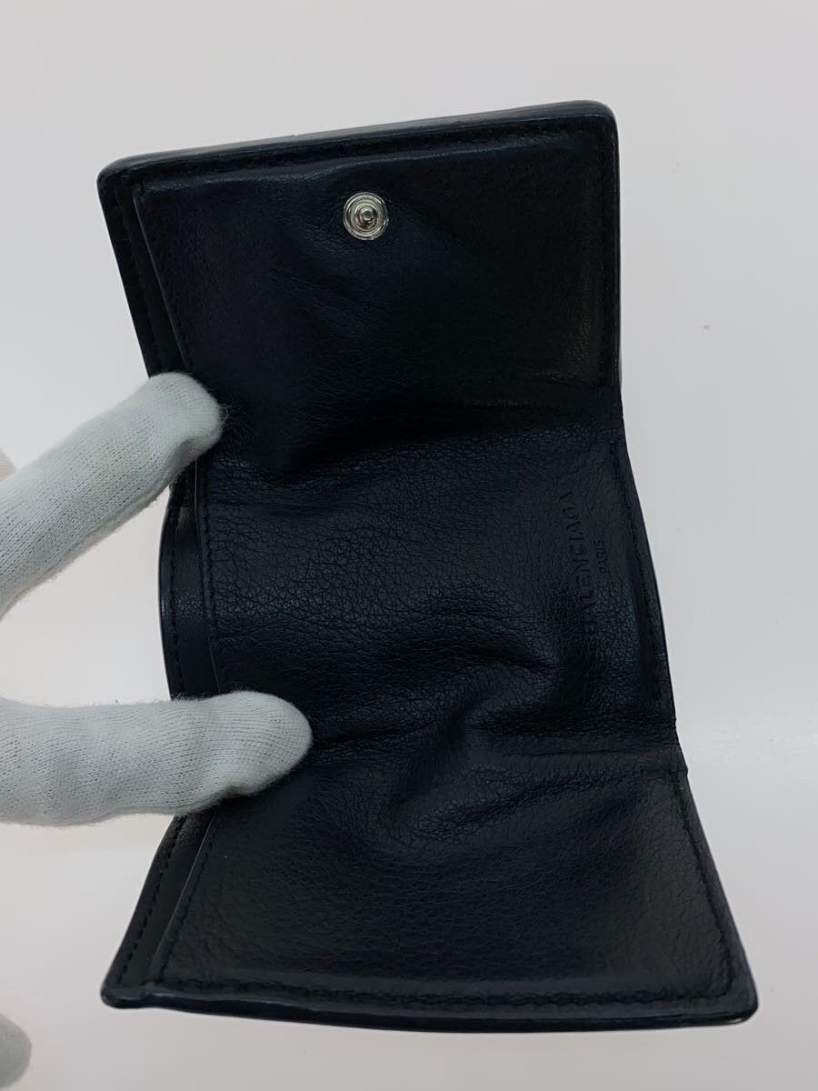 Balenciaga Balenciaga Leather Tri-Fold Wallet Black Size ONE SIZE - 4 Thumbnail