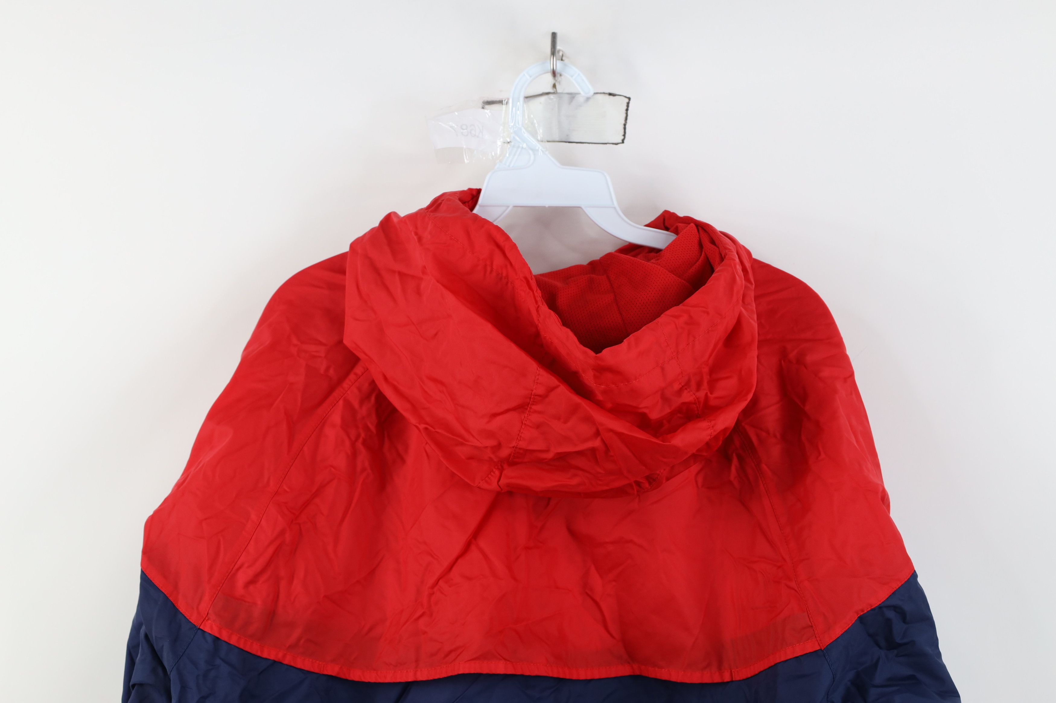 Nike Nike Block Hooded Windrunner Windbreaker Jacket Red Blue Size US L / EU 52-54 / 3 - 14 Thumbnail