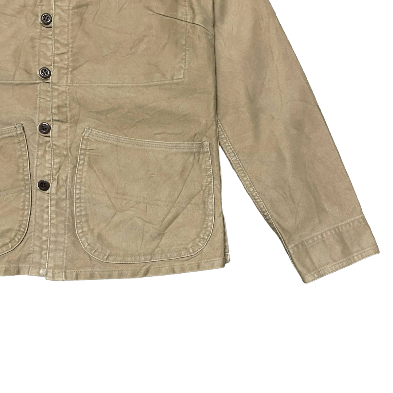 Japanese Brand Vintage Gowest Yellow Division Collarless Jacket Size US S / EU 44-46 / 1 - 4 Thumbnail