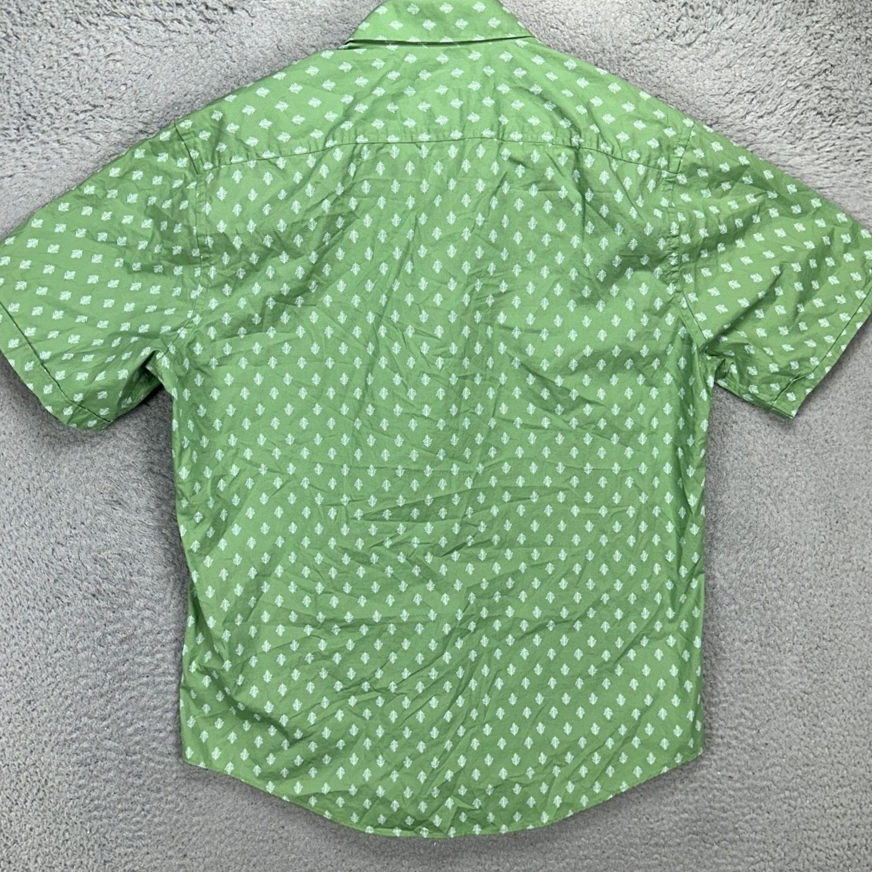 Jos. A. Bank Jos. A. Bank 1905 Button-Up Shirt Geometric Short Sleeve Green Large Mens Shirt Size US L / EU 52-54 / 3 - 3 Thumbnail