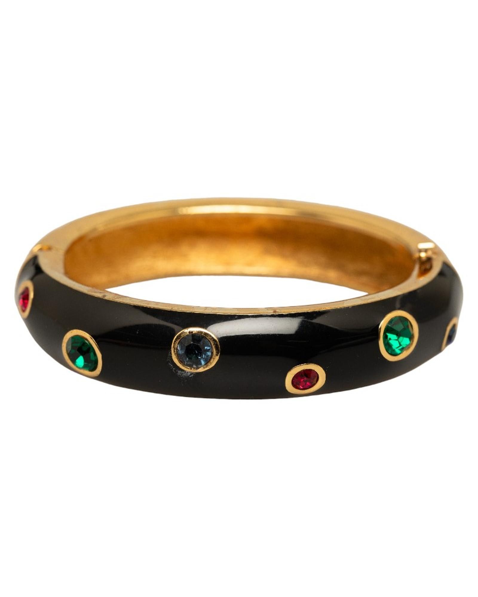 image of Dior Black Stone Bangle Jewelry, Women's