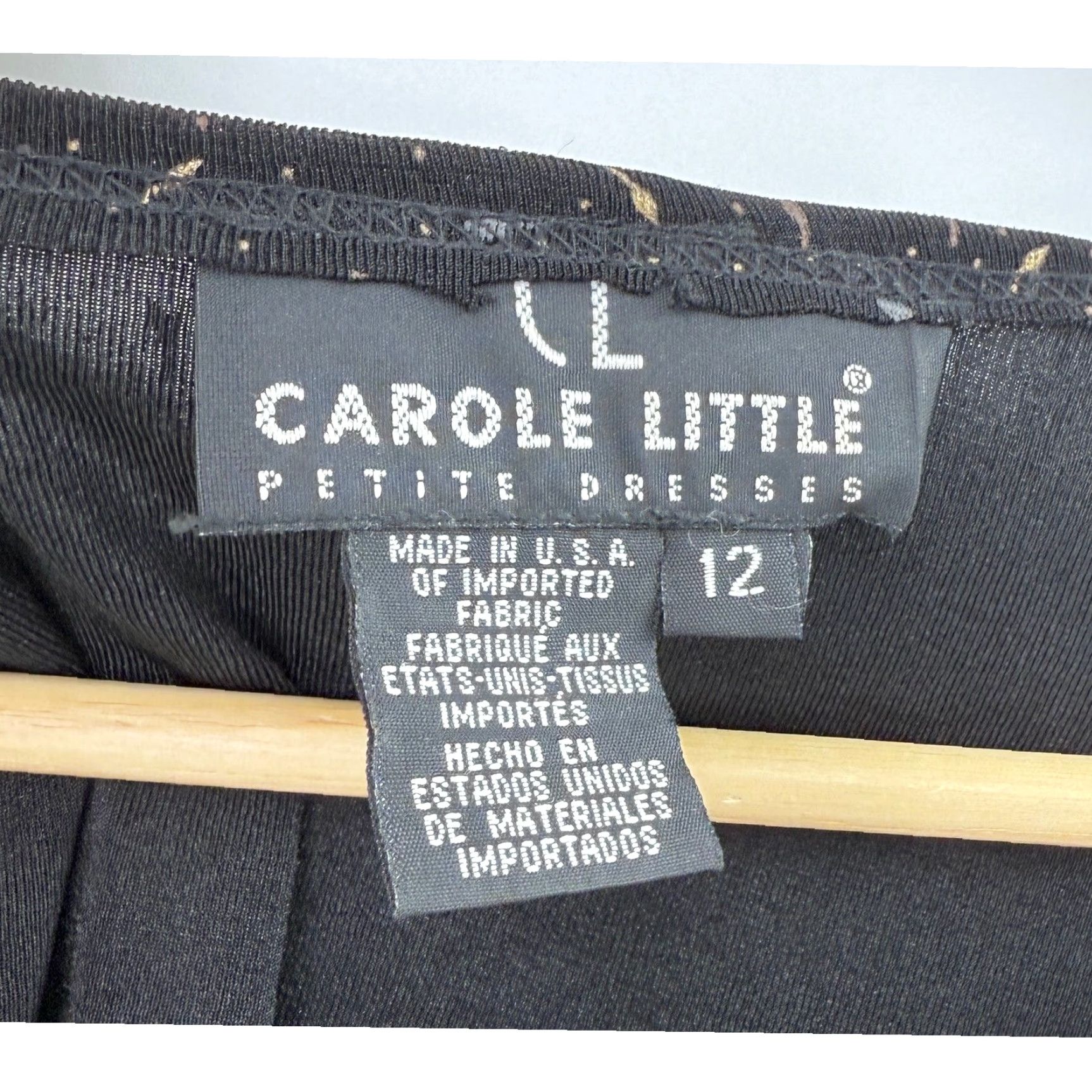 Vintage VINTAGE Carole Little Black Metallic Gold Accent Crop Cardigan Jacket Strech Sz 12 USA Size XL / US 12-14 / IT 48-50 - 4 Thumbnail