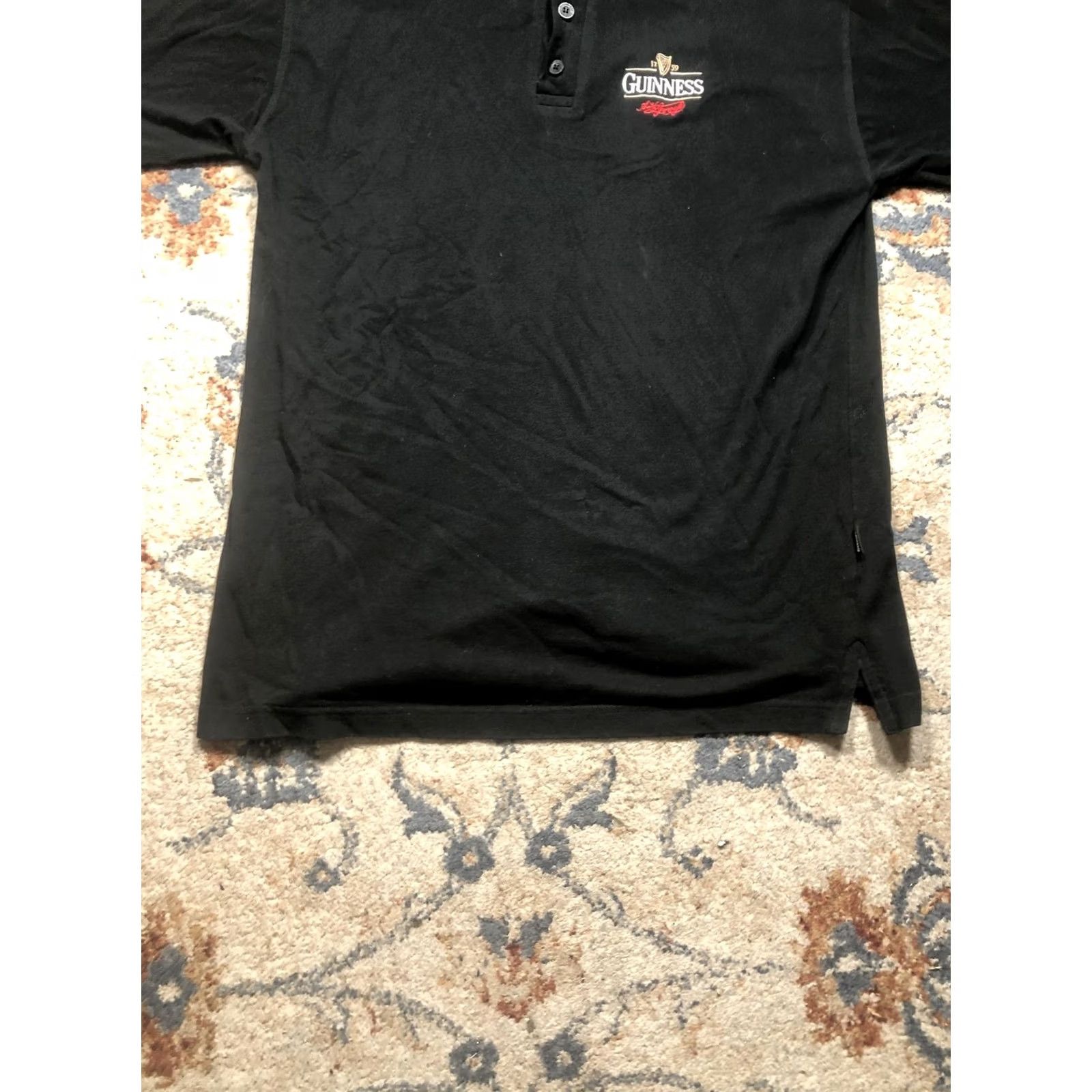 Vintage Guinness Polo Shirt Mens XL Black Short Sleeve Logo Harp Official Merchandise Polo Shirt Size US XL / EU 56 / 4 - 5 Thumbnail