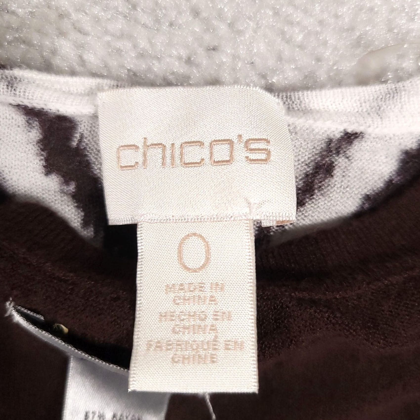 Vintage VINTAGE Chicos Cardigan Womens XS Brown Geometric Open Front Short Sleeve Layer Cropped Bohemian Lightweight Spritz Mens? Size XS / US 0-2 / IT 36-38 - 6 Thumbnail