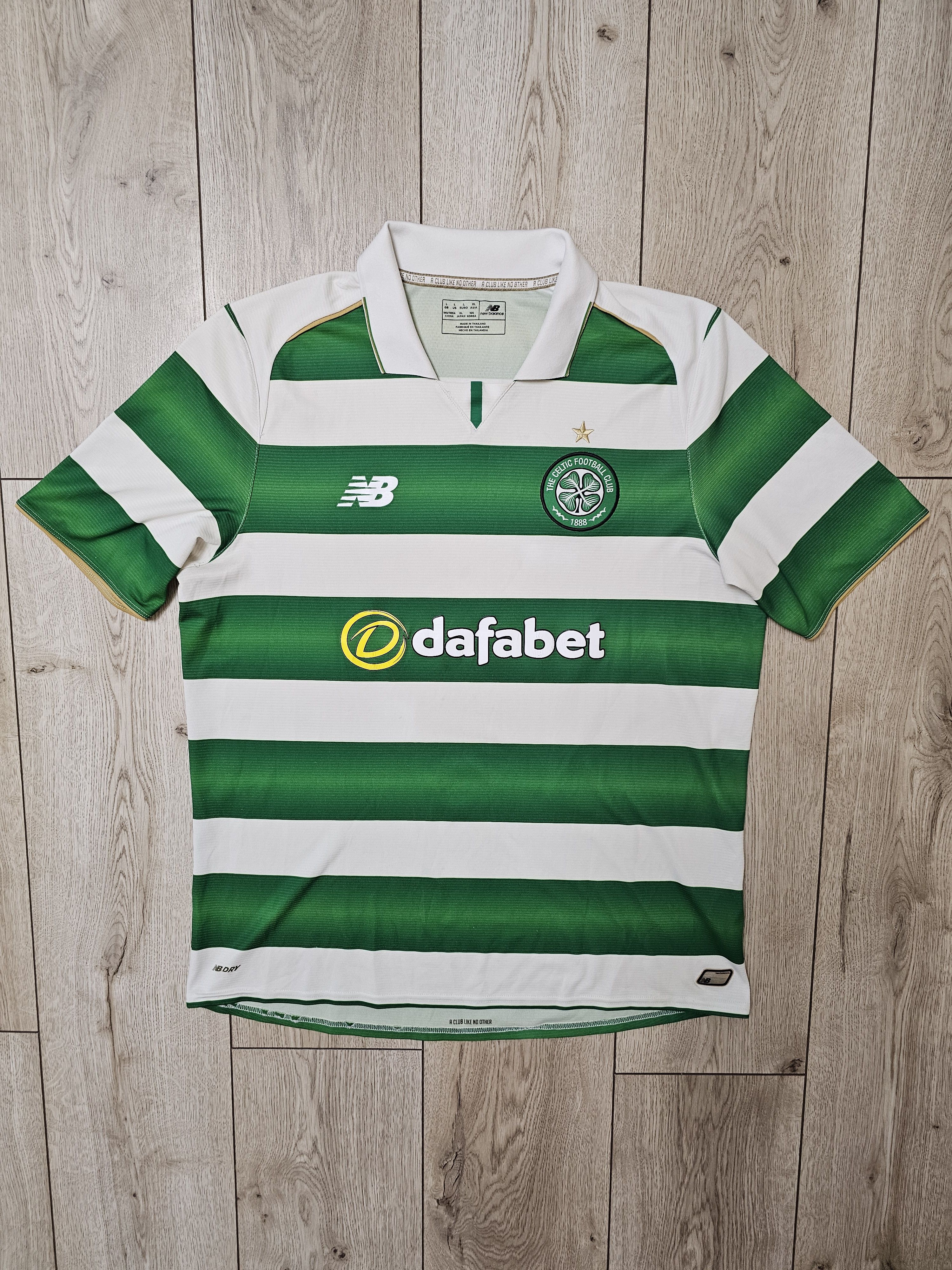 New Balance CELTIC 2016 2017 HOME FOOTBALL SHIRT SOCCER JERSEY Size US L / EU 52-54 / 3 - 1 Thumbnail