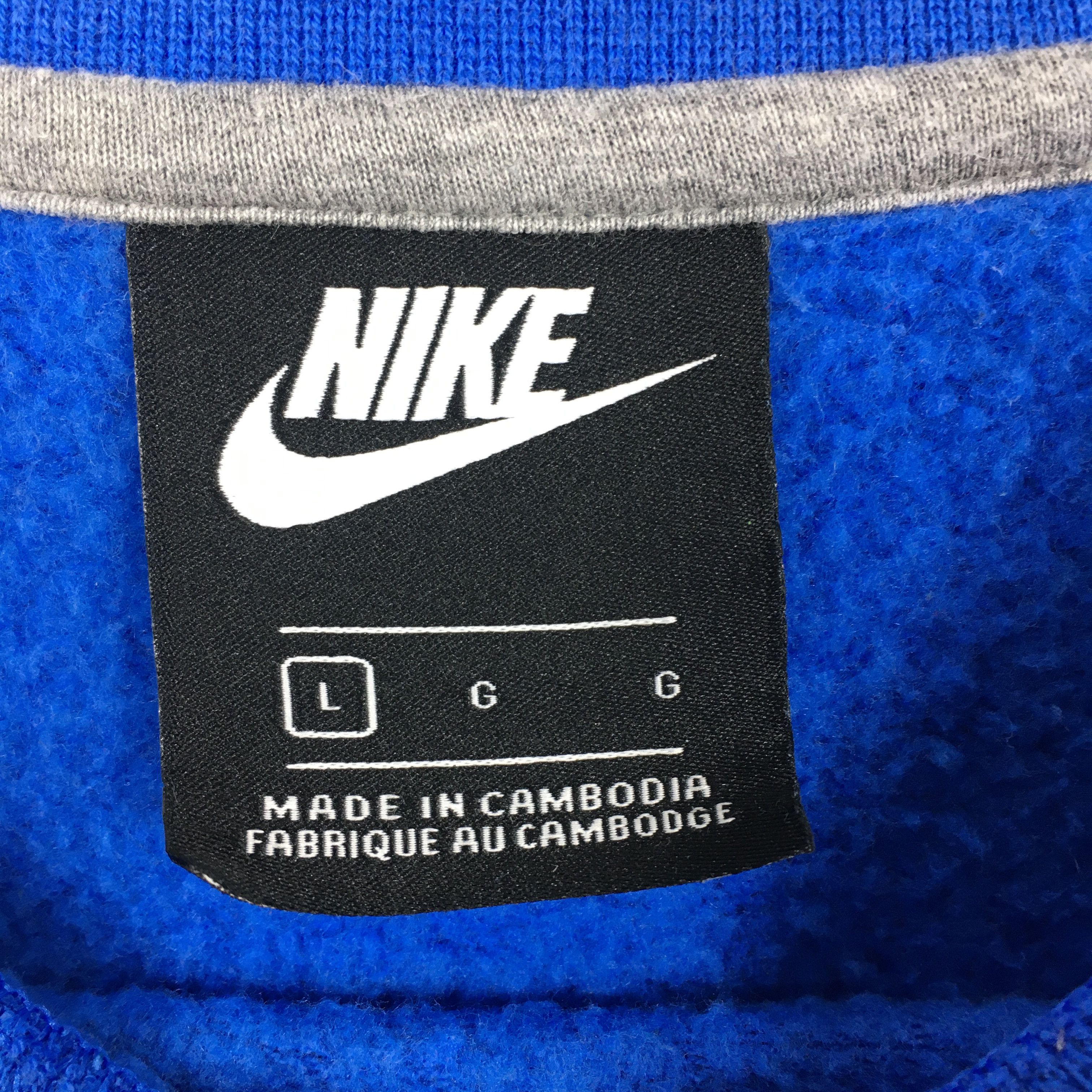 Nike × Vintage Vintage Y2K Nike Just Do It Blue Sweatshirt Large Size US L / EU 52-54 / 3 - 5 Thumbnail