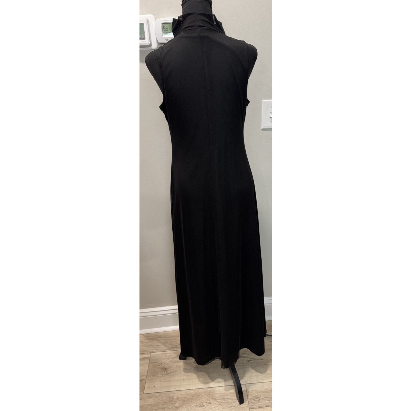 Vince Camuto Whimsigoth Vince Camuto Black Sheer Mock Maxi Dress Small Size S / US 4 / IT 40 - 2 Thumbnail