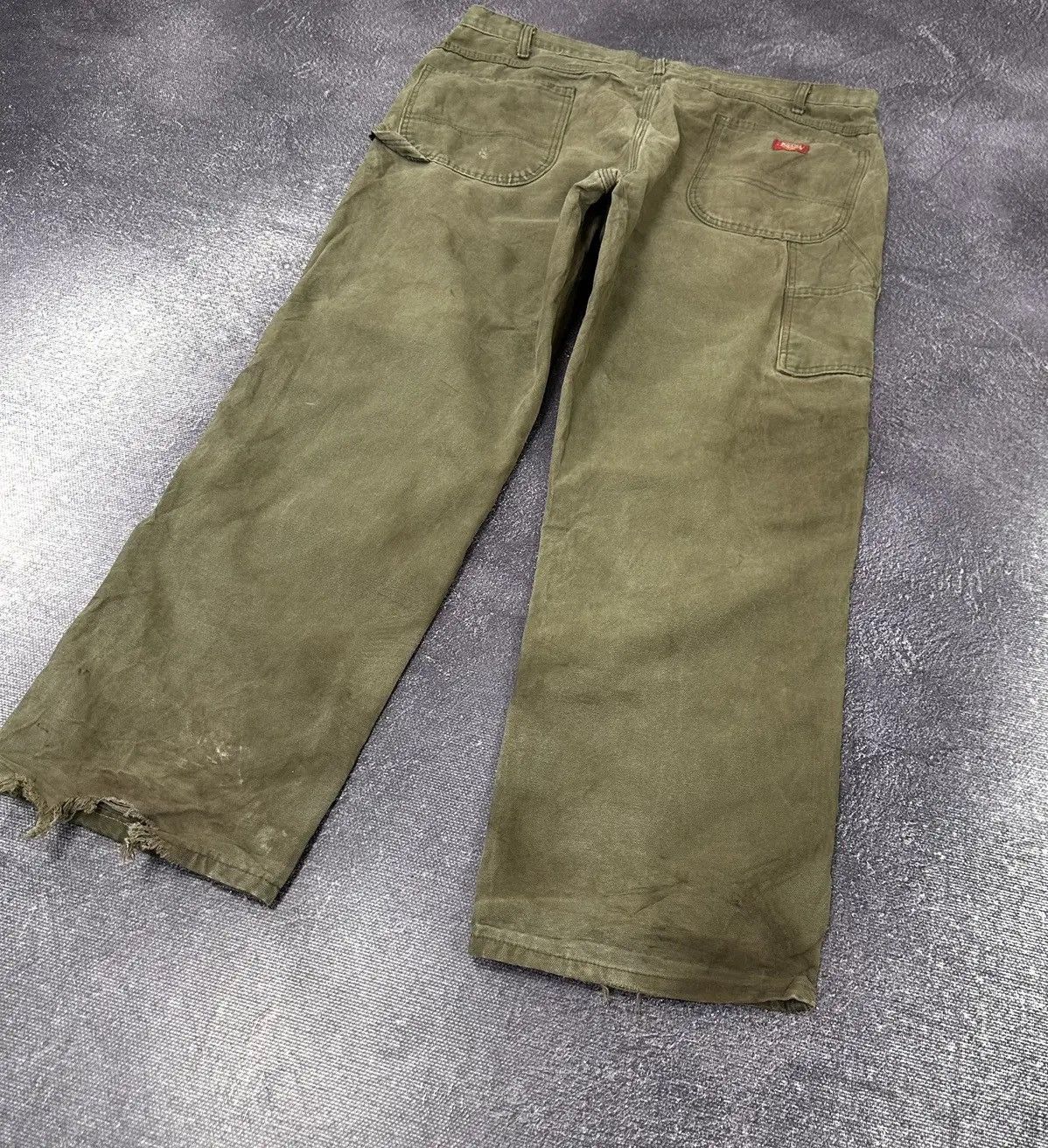 Dickies × Vintage Vintage Dickies Distressed Olive USA Work Hype Baggy Pants Size US 42 / EU 58 - 6 Thumbnail