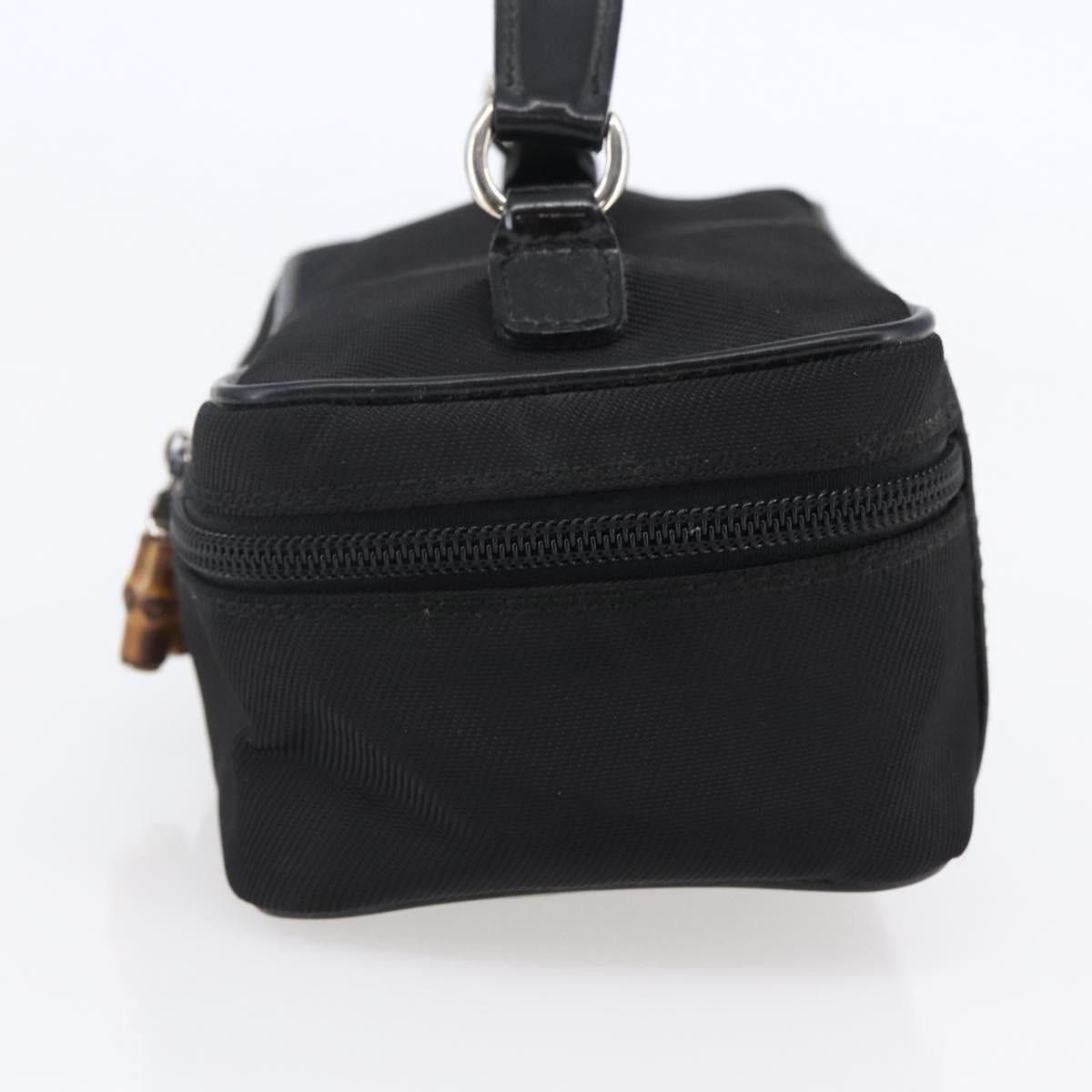 Gucci GUCCI Bamboo Vanity Handbag Nylon Black Silver 032 1956 032 Size ONE SIZE - 5 Thumbnail