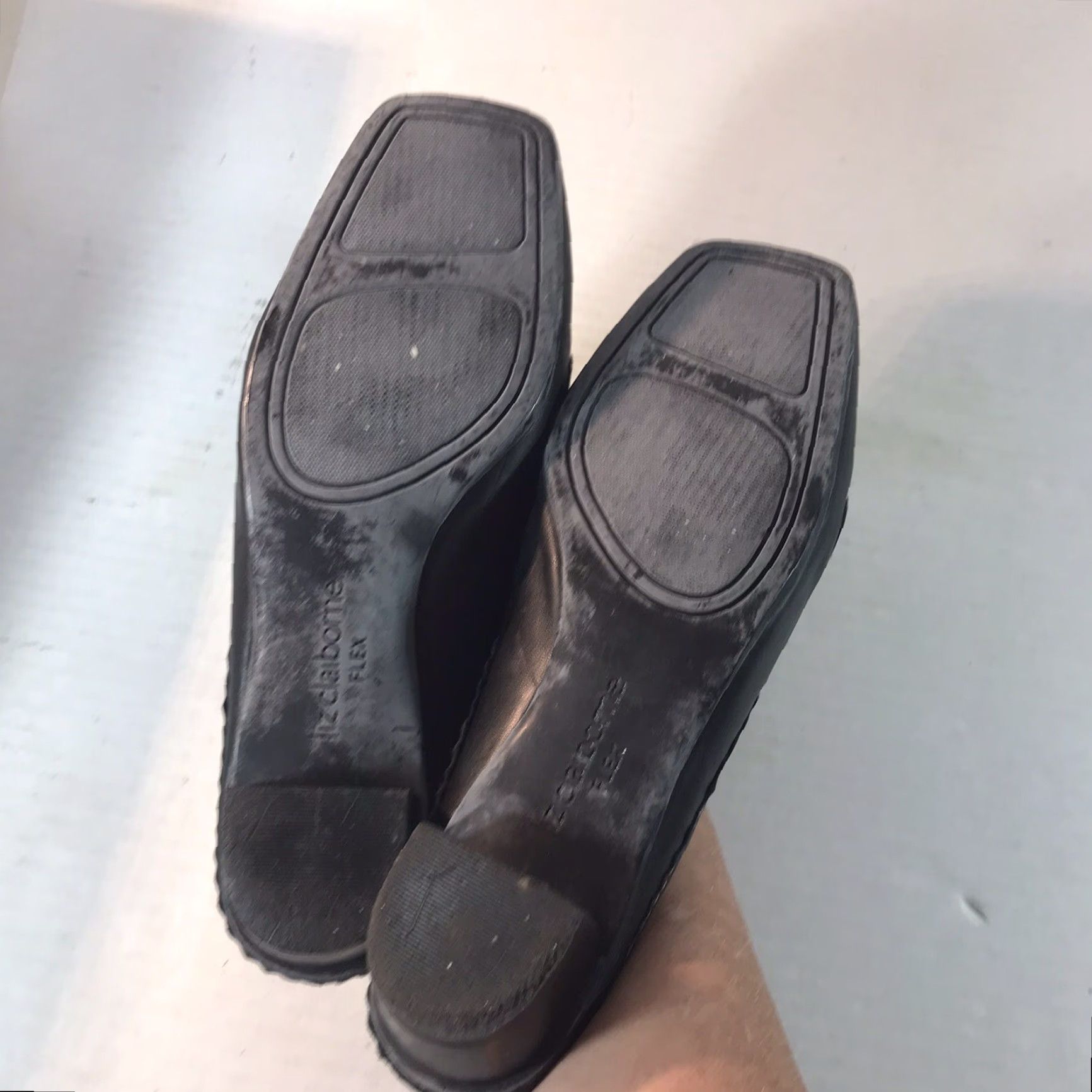 Liz Claiborne Liz Claiborne Flex Finola Black Leather Slide Sandals Womens Size 7.5M Block Heel Casual Size US 8 / IT 38 - 6 Thumbnail