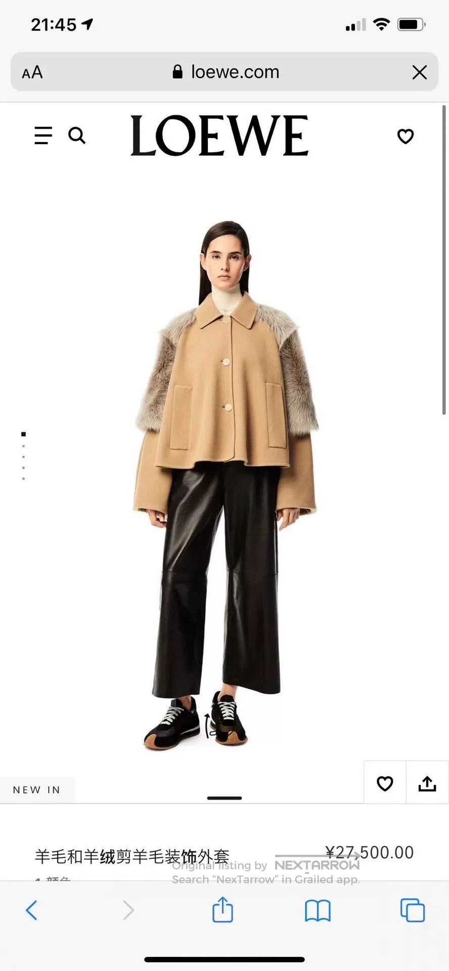 Loewe LOEWE Wool Cashmere Coat Size 38. Size US S / EU 44-46 / 1 - 5 Thumbnail