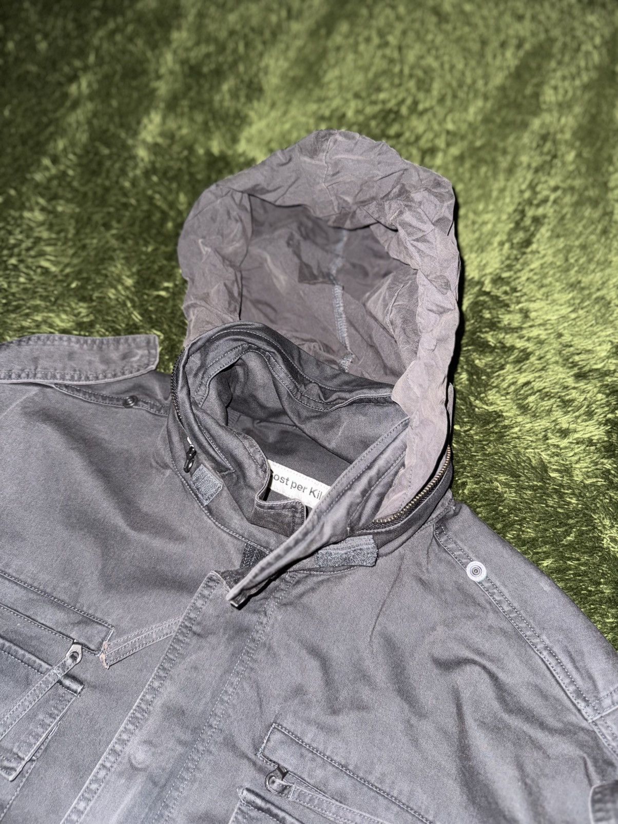 Japanese Brand [XL] Cost Per Kilo Vintage Washed M65 Field Jacket Dark Grey Size US XL / EU 56 / 4 - 3 Thumbnail