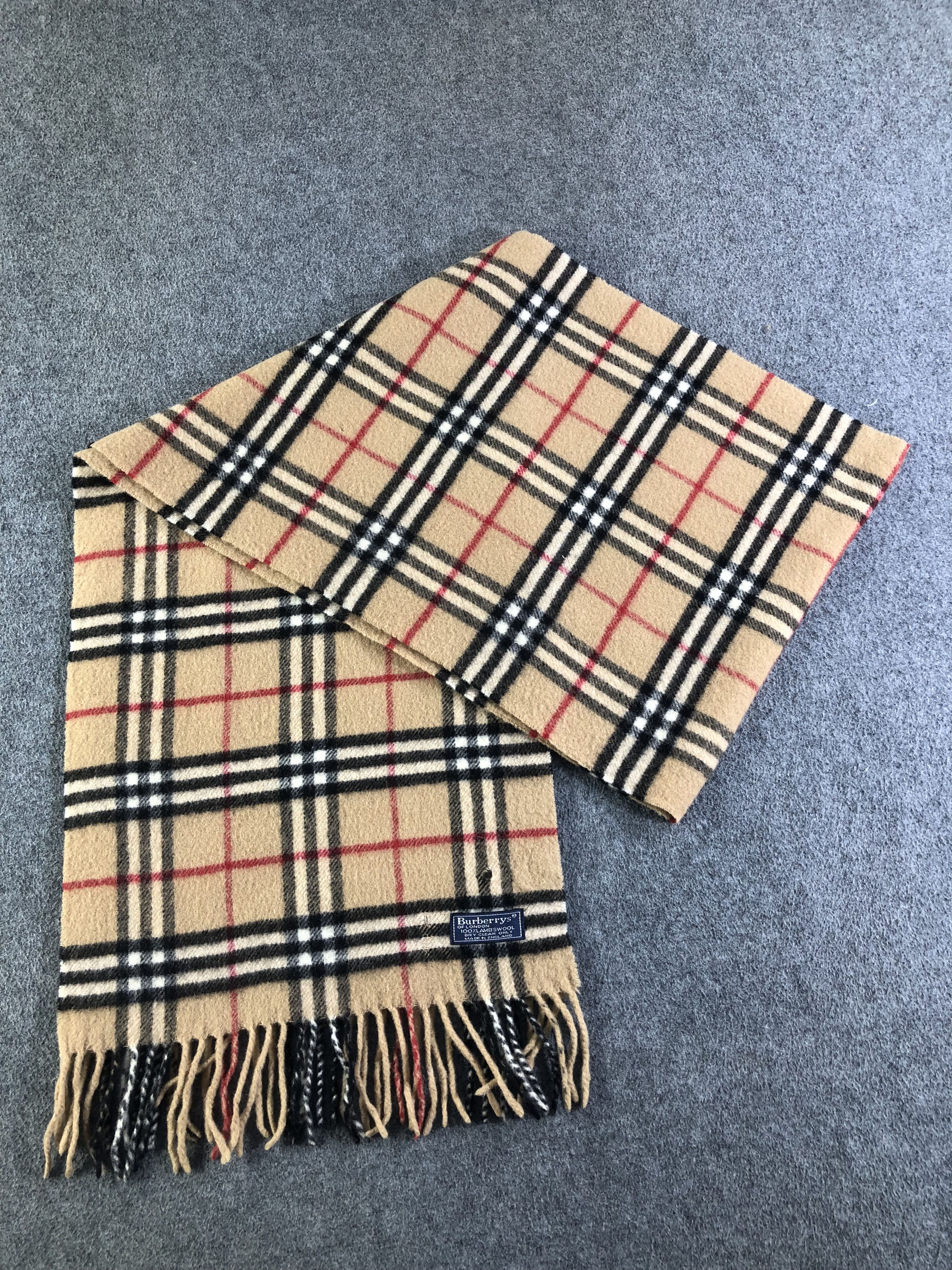 Burberry Burberrys Lambswool Scarf / Muffler / Neckwear SS1320 Size ONE SIZE - 7 Thumbnail