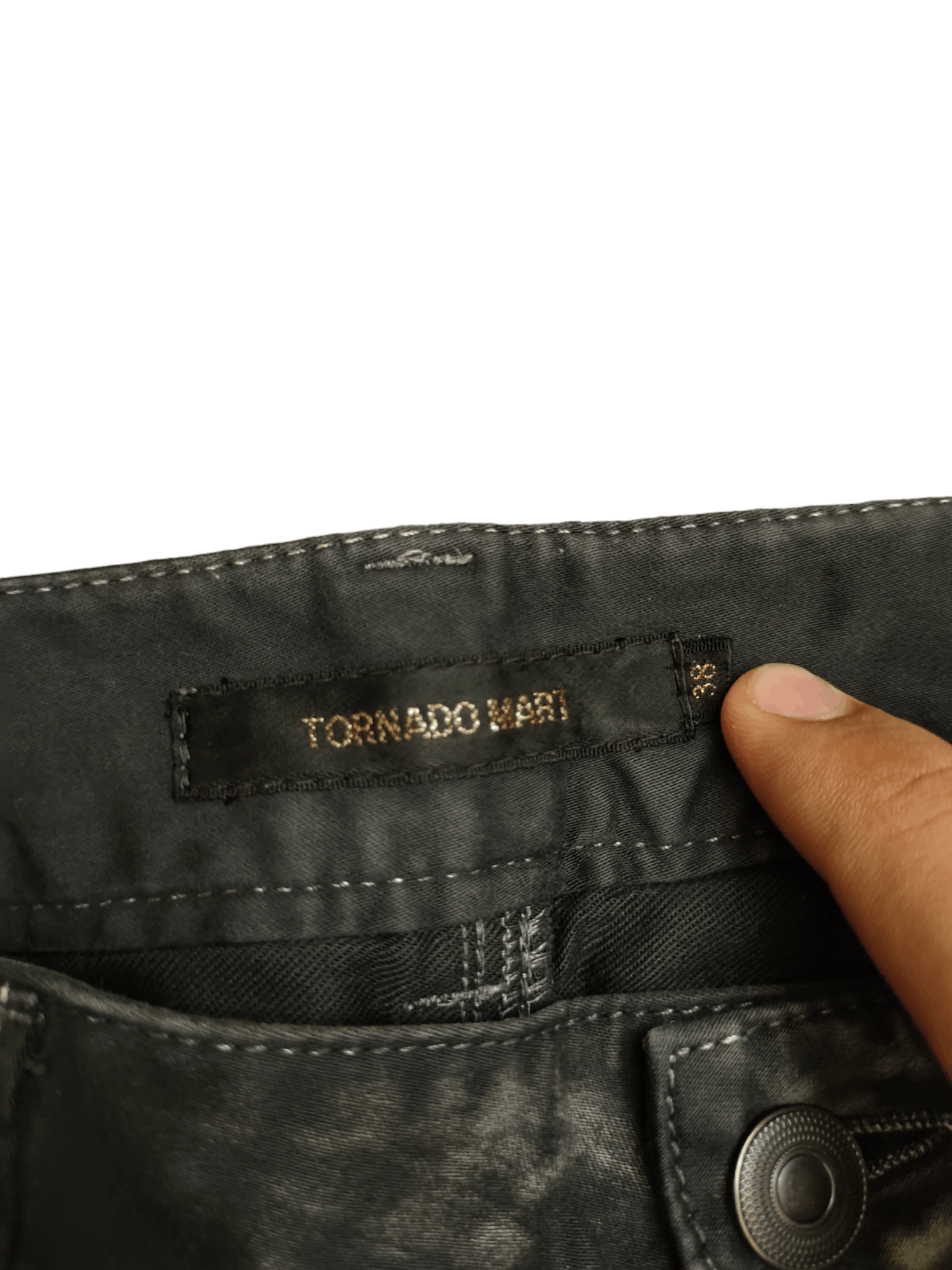 Tornado Mart 1990s Tornado Mart Japan Black Waxed Skinny Denim Pants Size US 29 - 16 Thumbnail