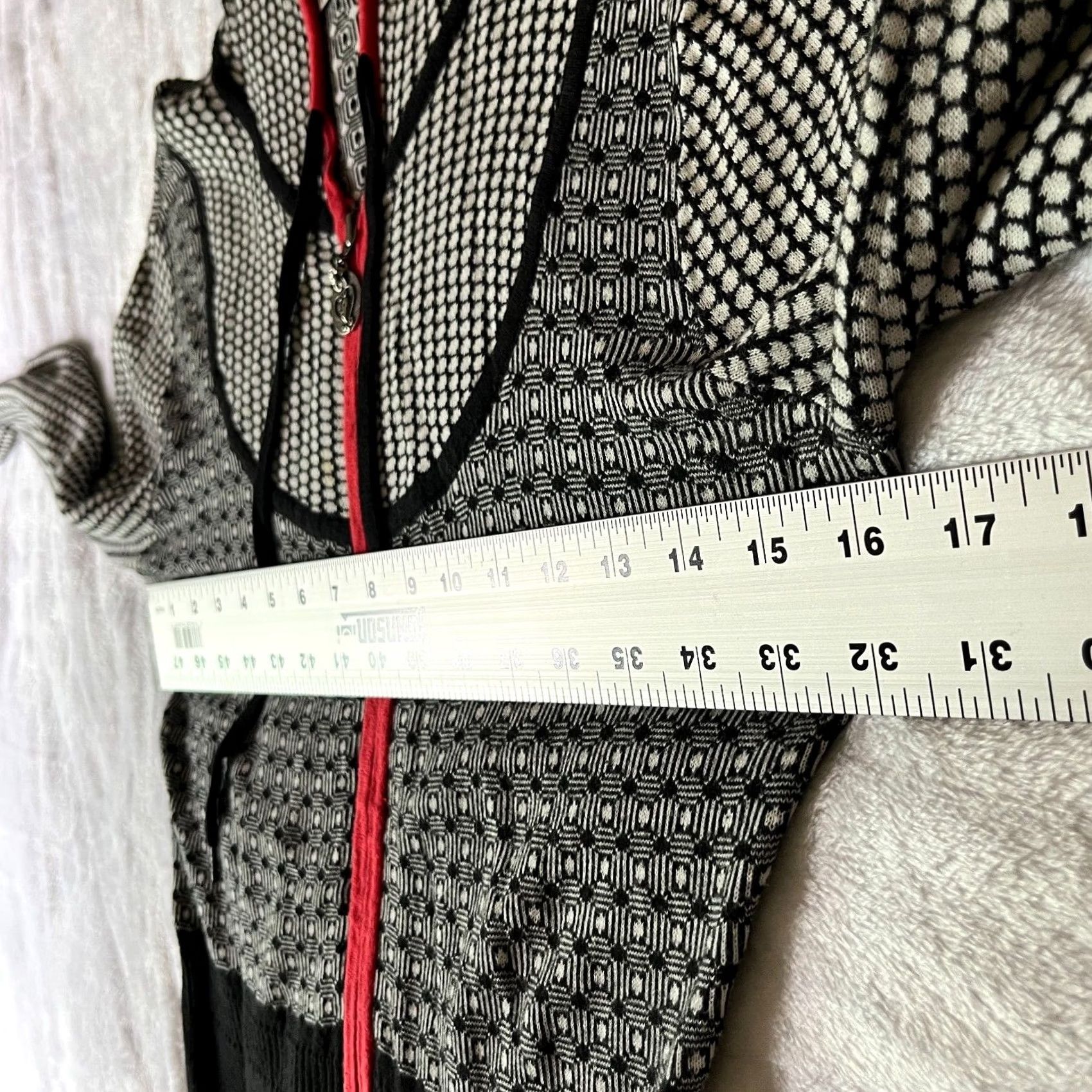 Vintage Neve Women XS Black/White Nordic Full-Zip Hooded Sweater Long Sleeve Cotton Knit Size XS / US 0-2 / IT 36-38 - 6 Thumbnail