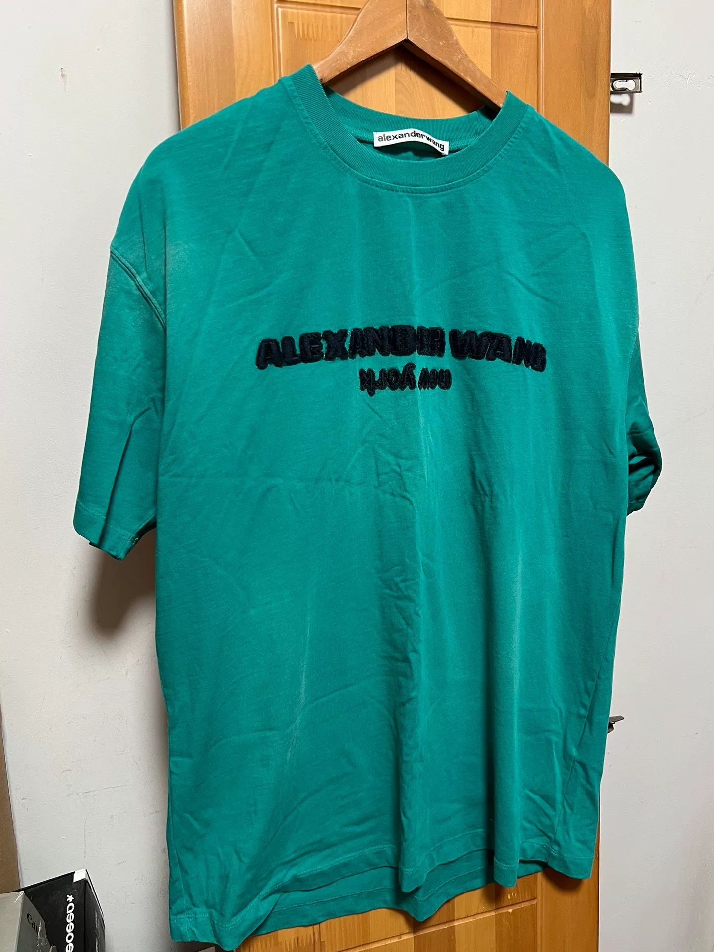Alexander Wang Alexander Wang Green Logo Washed T-Shirt L Size US L / EU 52-54 / 3 - 1 Thumbnail