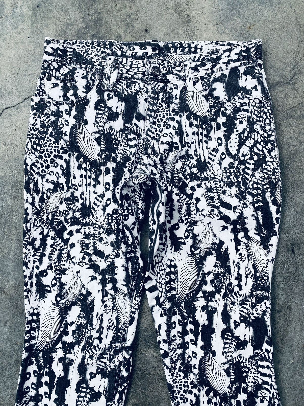 Roen Vintage 90s Roen Feather Printed Pants Rare Size US 32 / EU 48 - 3 Thumbnail
