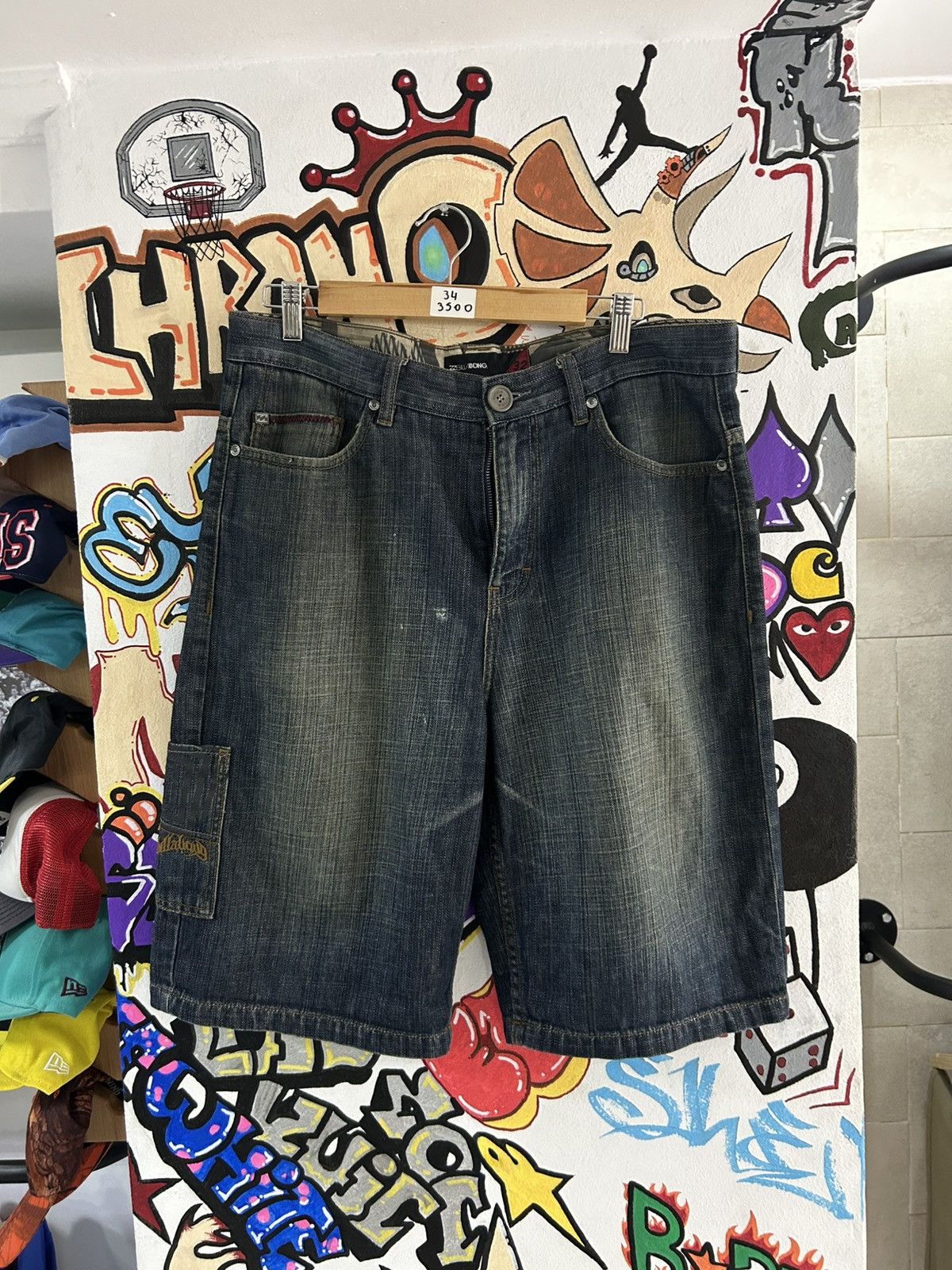 Billabong × Vintage Billabong 90s Baggy Jorts Size US 34 / EU 50 - 1 Thumbnail