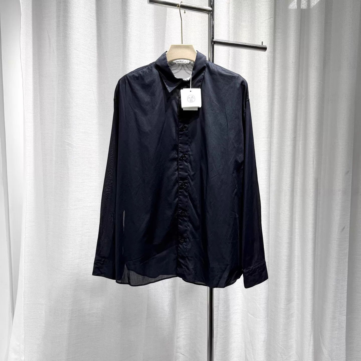 Hermes Hermès Double Layer Cotton Silk Lining LS Shirt Size 40 Size US M / EU 48-50 / 2 - 1 Thumbnail