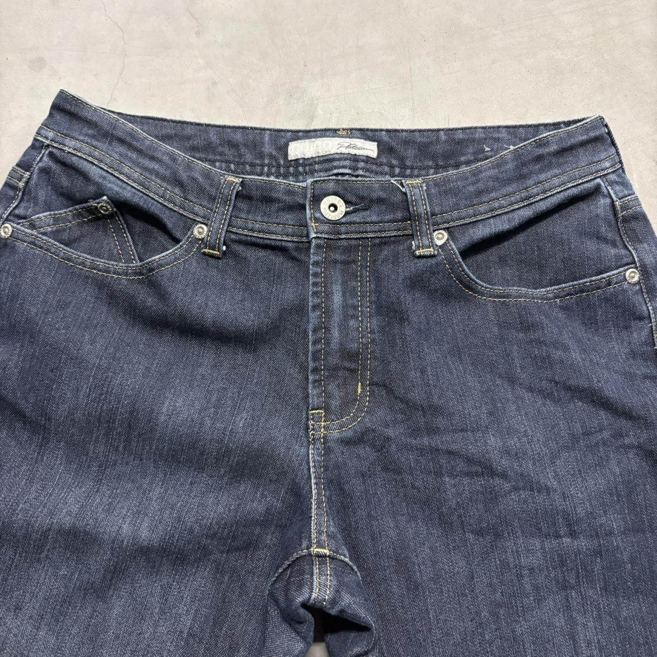 Chicos Crazy Vintage Y2K/2000s Baggy Flared Chico’s Platinum Dark Blue Wash Grunge Denim Jeans! Size US 30 / EU 46 - 2 Thumbnail