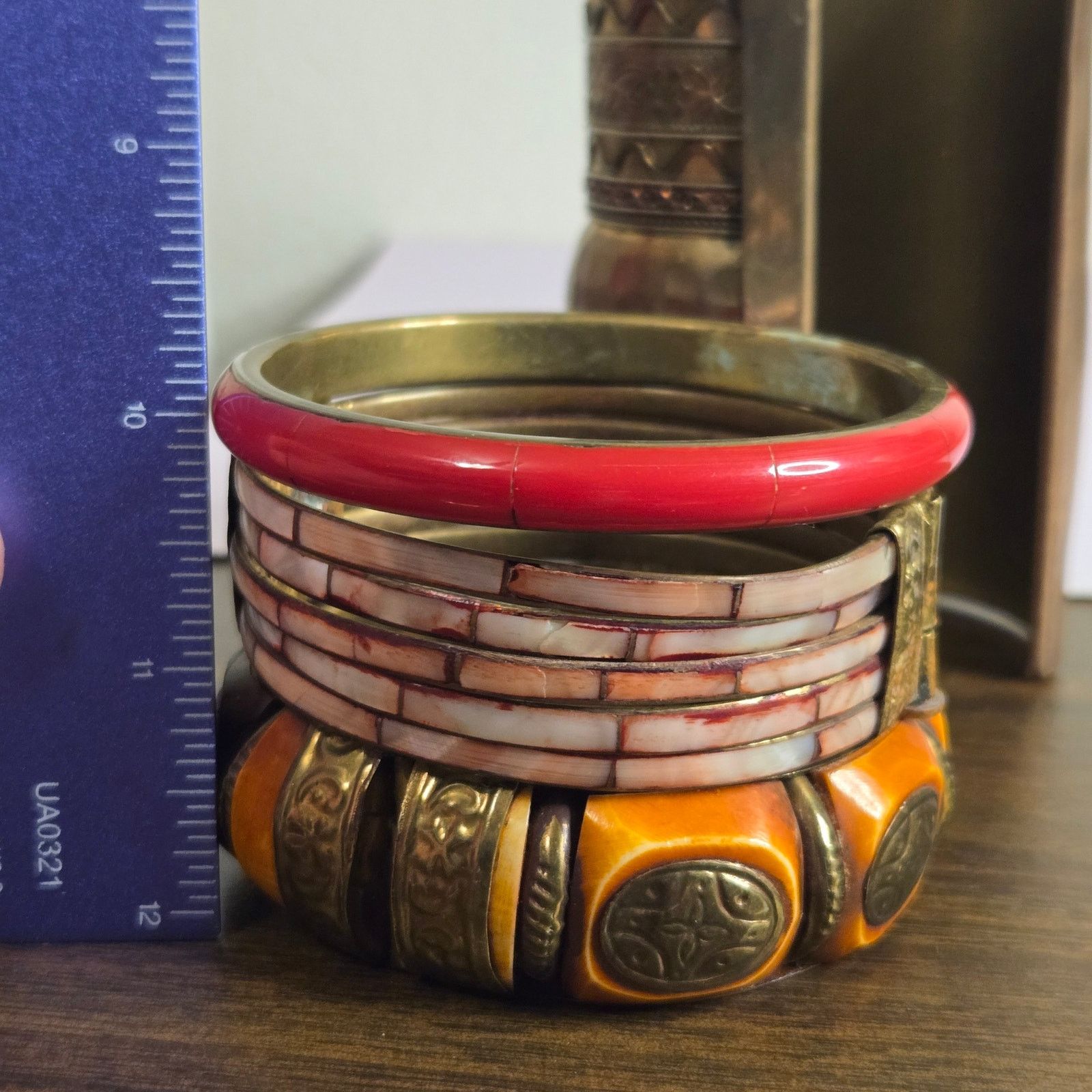 Poeme Bohemian Vintage Boho Jewelry Lot Mixed Metals Bangles Cuff Set Size ONE SIZE - 7 Thumbnail
