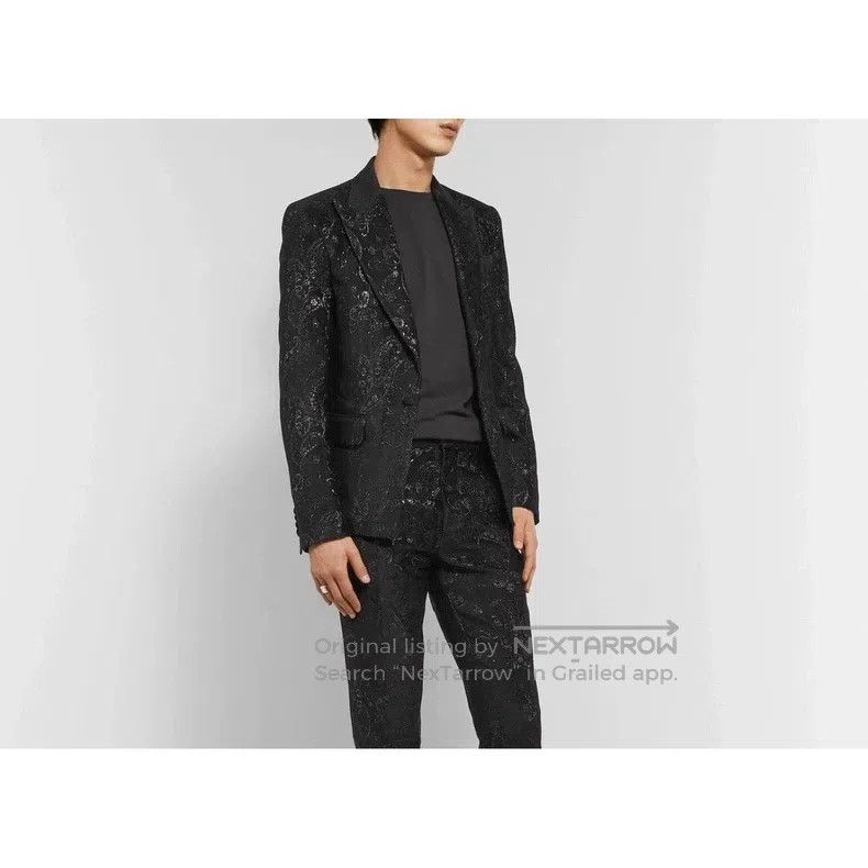 Amiri Amiri Black Cashew Flower Suit Jacket Size US L / EU 52-54 / 3 - 1 Thumbnail