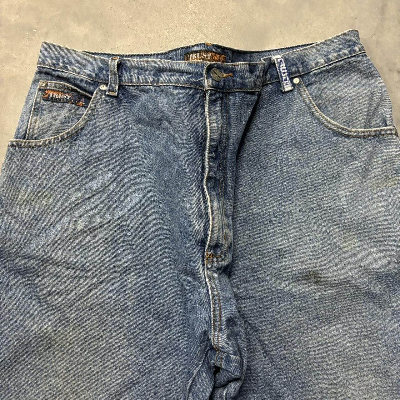 Japanese Brand × Vintage Crazy Vintage Y2K/2000s Baggy Denim Skater Jean Shorts Jorts! Size US 40 / EU 56 - 3 Thumbnail