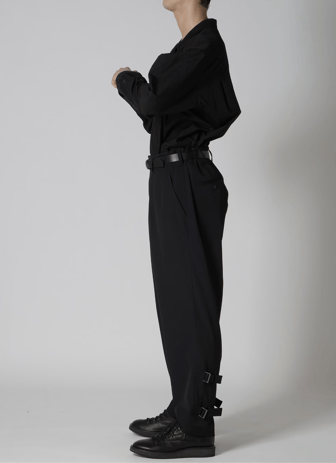 Yohji Yamamoto Yohji Yamamoto Pour Homme - W/Gabardine Hem Belt Pants Size US 30 / EU 46 - 11 Thumbnail