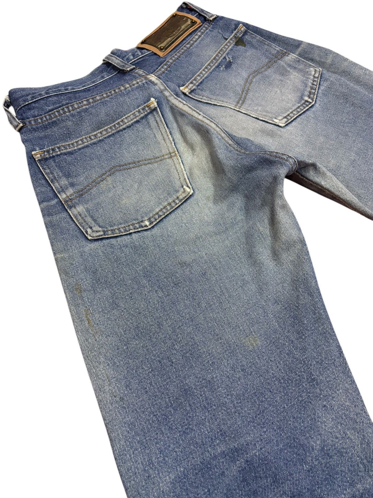 Armani × Giorgio Armani Vtg 90s Armani Faded Bleached Dirty Washed Jeans Size US 28 / EU 44 - 10 Thumbnail