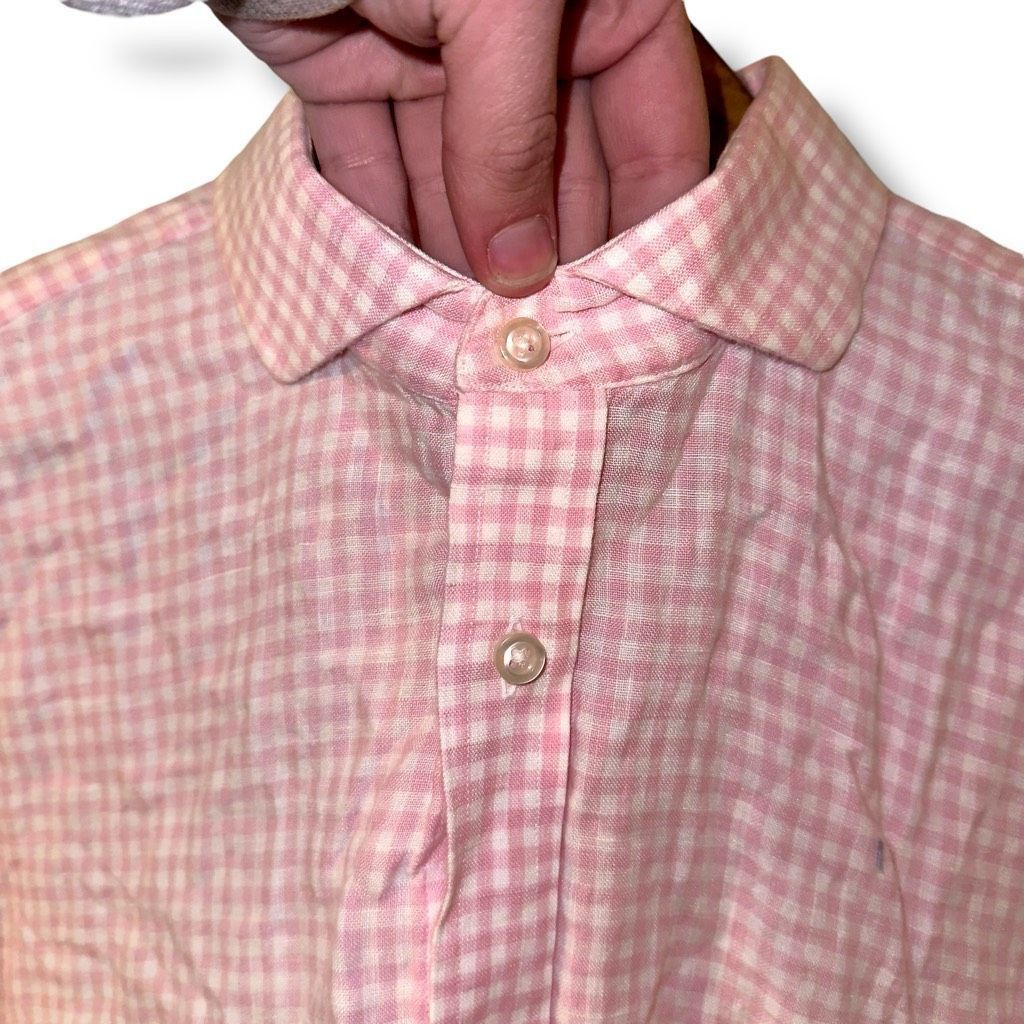 Lands' End Lands’ End Pink 100% Baird Mcnutt Linen L/S Button Down L Size US L / EU 52-54 / 3 - 3 Thumbnail
