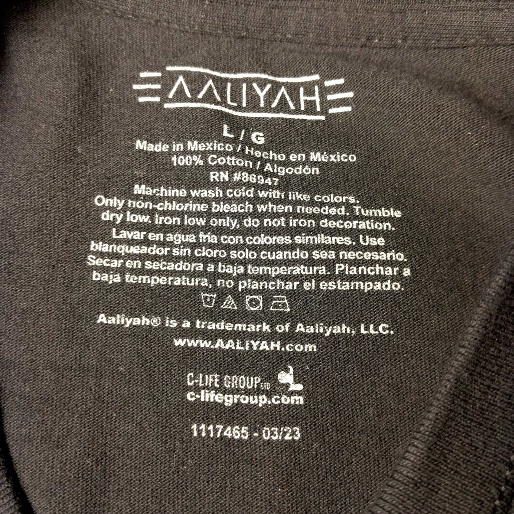 Vintage Aaliyah Shirt Unisex Large Black Short Sleeve Graphic R&B Music Artist Singer Shirt Size US L / EU 52-54 / 3 - 5 Thumbnail