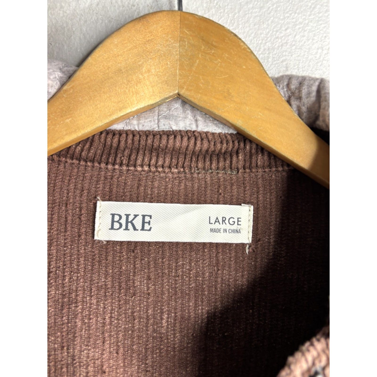 BKE BKE Jacket Mens Large Brown Corduroy Hooded Parka Snap Button Shacket Casual Size US L / EU 52-54 / 3 - 3 Thumbnail
