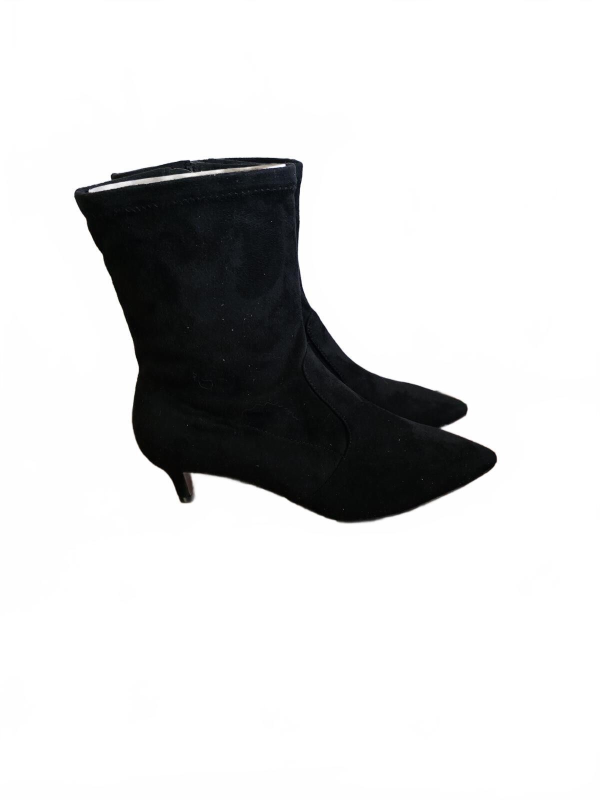 Other Comfortview Black Fabric Kitten Heel Ankle Boots Size 7WW Size US 7 / IT 37 - 2 Thumbnail