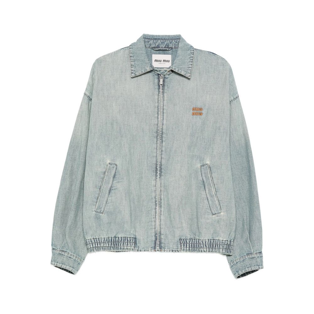 Miu Miu Miu Miu BLUE Jackets - Denim Jackets Size XS / US 0-2 / IT 36-38 - 1 Thumbnail