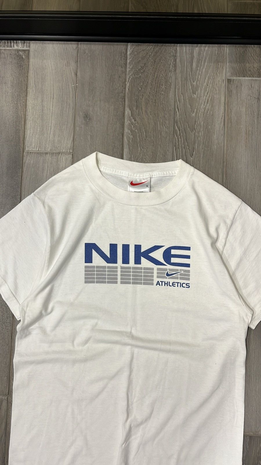 Nike × Vintage Vintage 90s Nike Mexico Athletic big logo tee Size US S / EU 44-46 / 1 - 2 Thumbnail