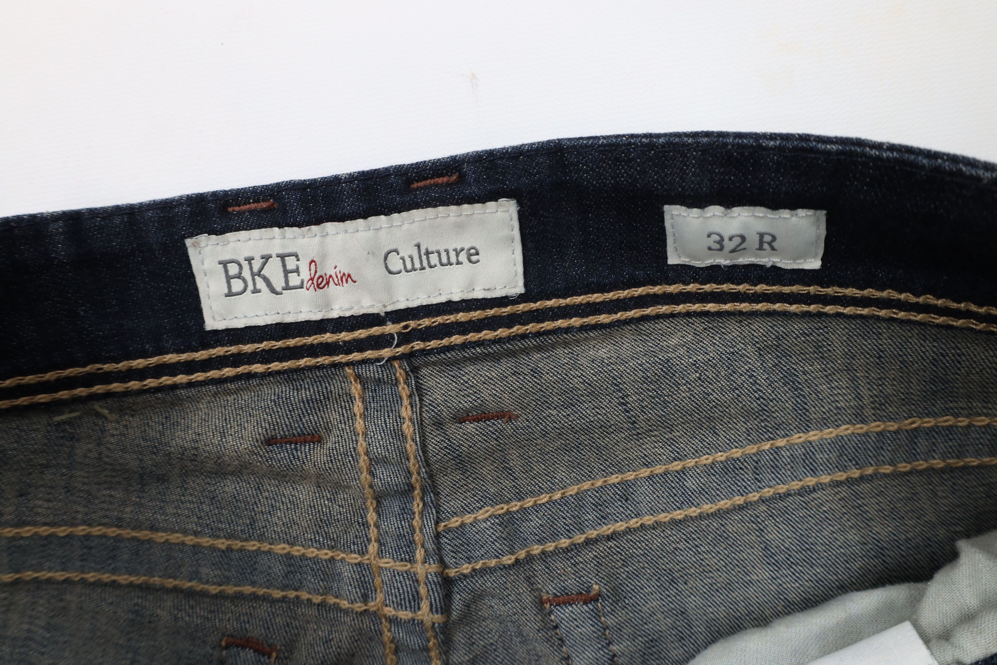 BKE × Vintage Buckle BKE Thick Stitch Stretch Culture Denim Jeans Blue Size 32" / US 10 / IT 46 - 7 Thumbnail
