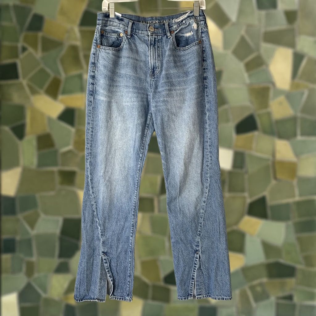 American Eagle Outfitters VINTAGE American Eagle Jeans 90s Bootcut Blue 10 Women Regular Denim Distressed Hipster Baroque Style? Size 32" / US 10 / IT 46 - 1 Thumbnail