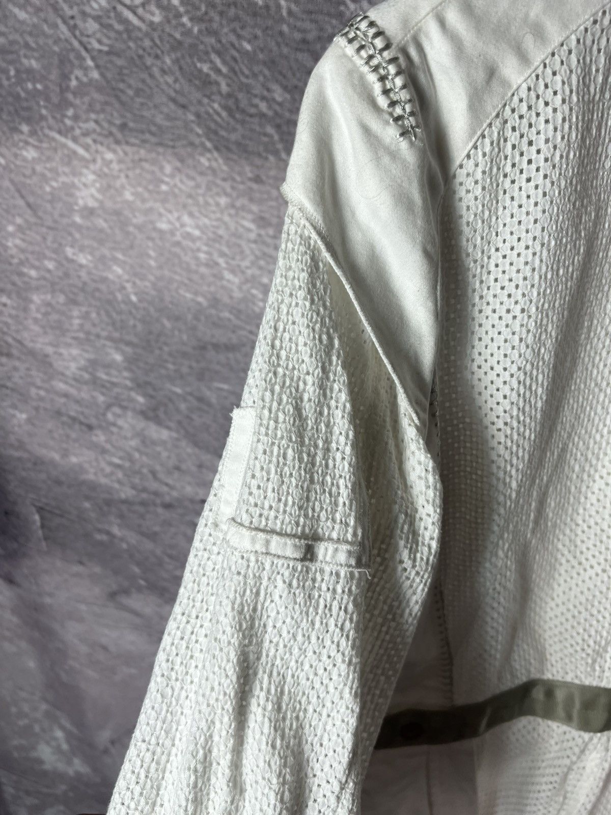 Marithe + Francois Girbaud M+FG Archive Mesh Web Paneled Utility Blazer Jacket Size M / US 6-8 / IT 42-44 - 10 Thumbnail