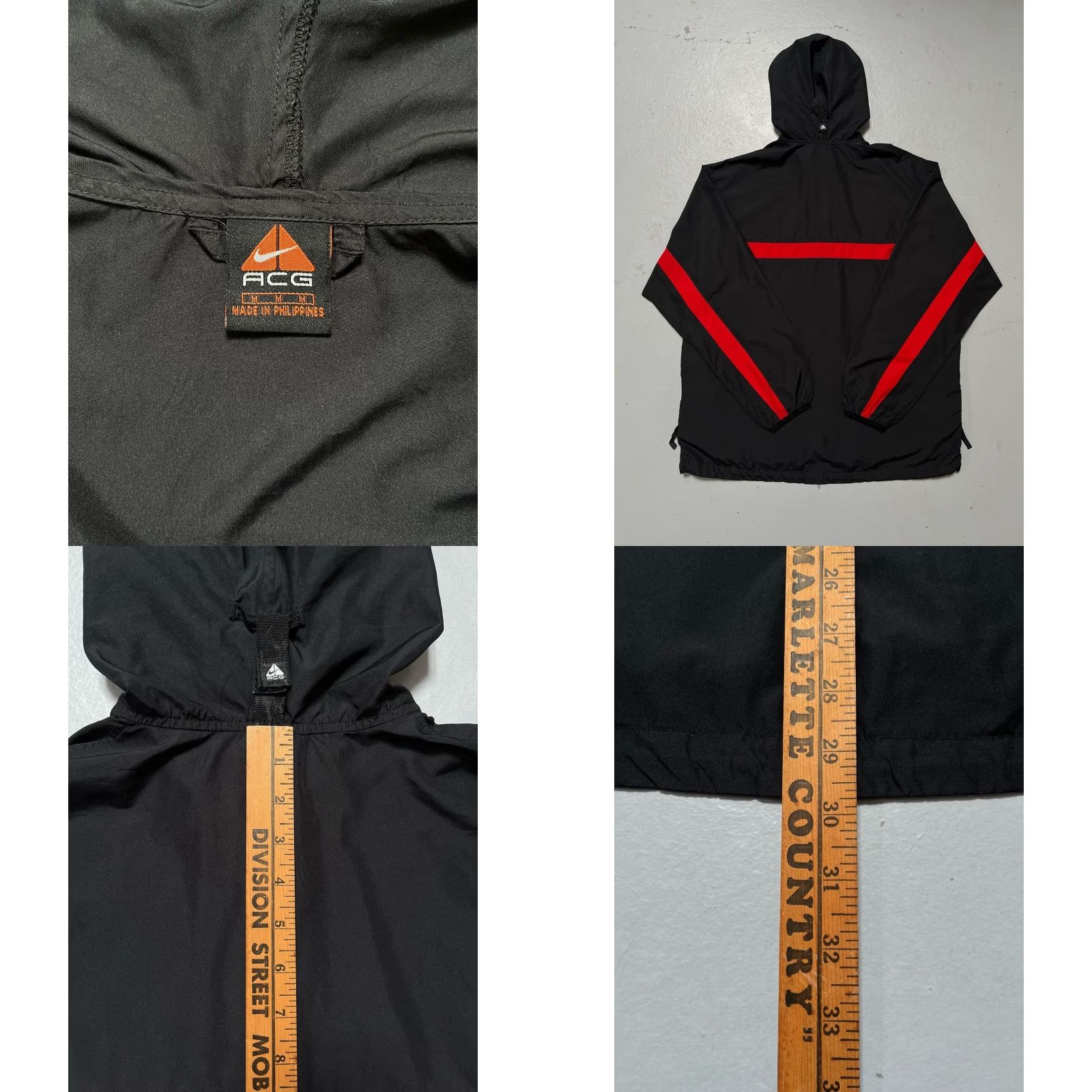 Nike VINTAGE Nike ACG Jacket unisex Adults M Windbreaker 90s Black Zip Pullover Anorak Outdoor Hiking Camp Sports Leisure Gorp Mens Womens Size US M / EU 48-50 / 2 - 8 Thumbnail