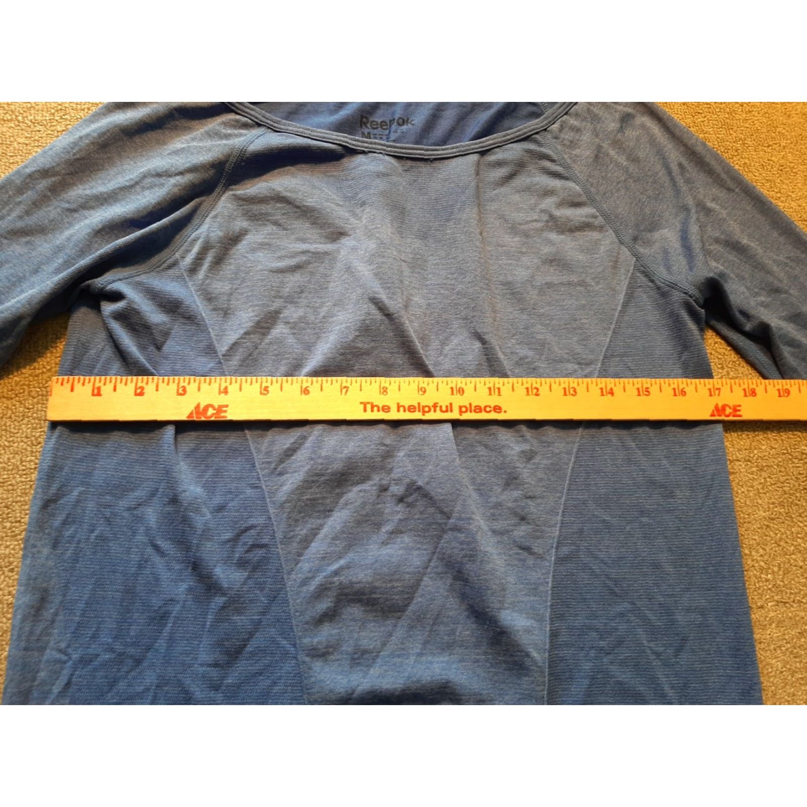 Reebok Reebok Shirt Long Sleeve Adult Blue Medium M Size US M / EU 48-50 / 2 - 4 Thumbnail