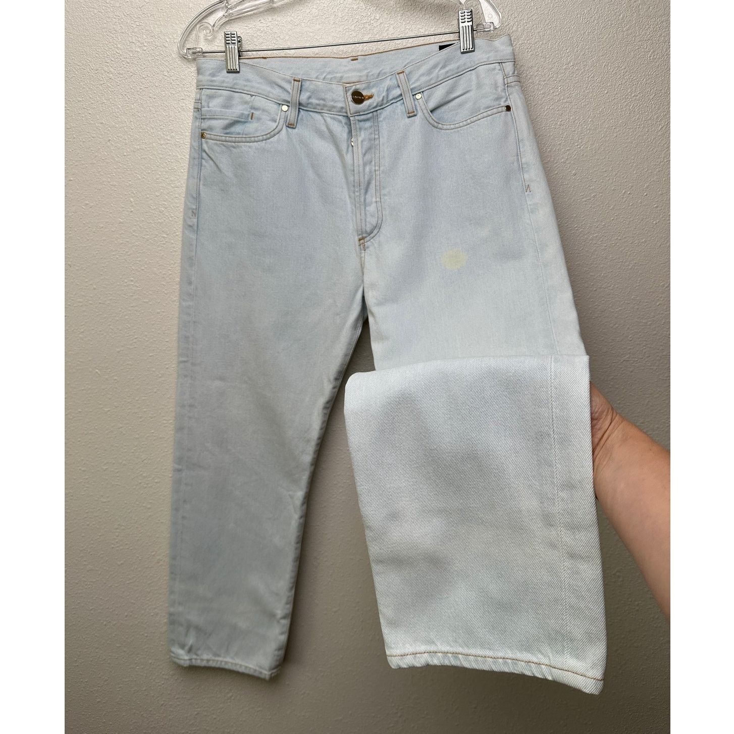 Goldsign Light Wash Straight Leg Jeans 29 Button Made in USA