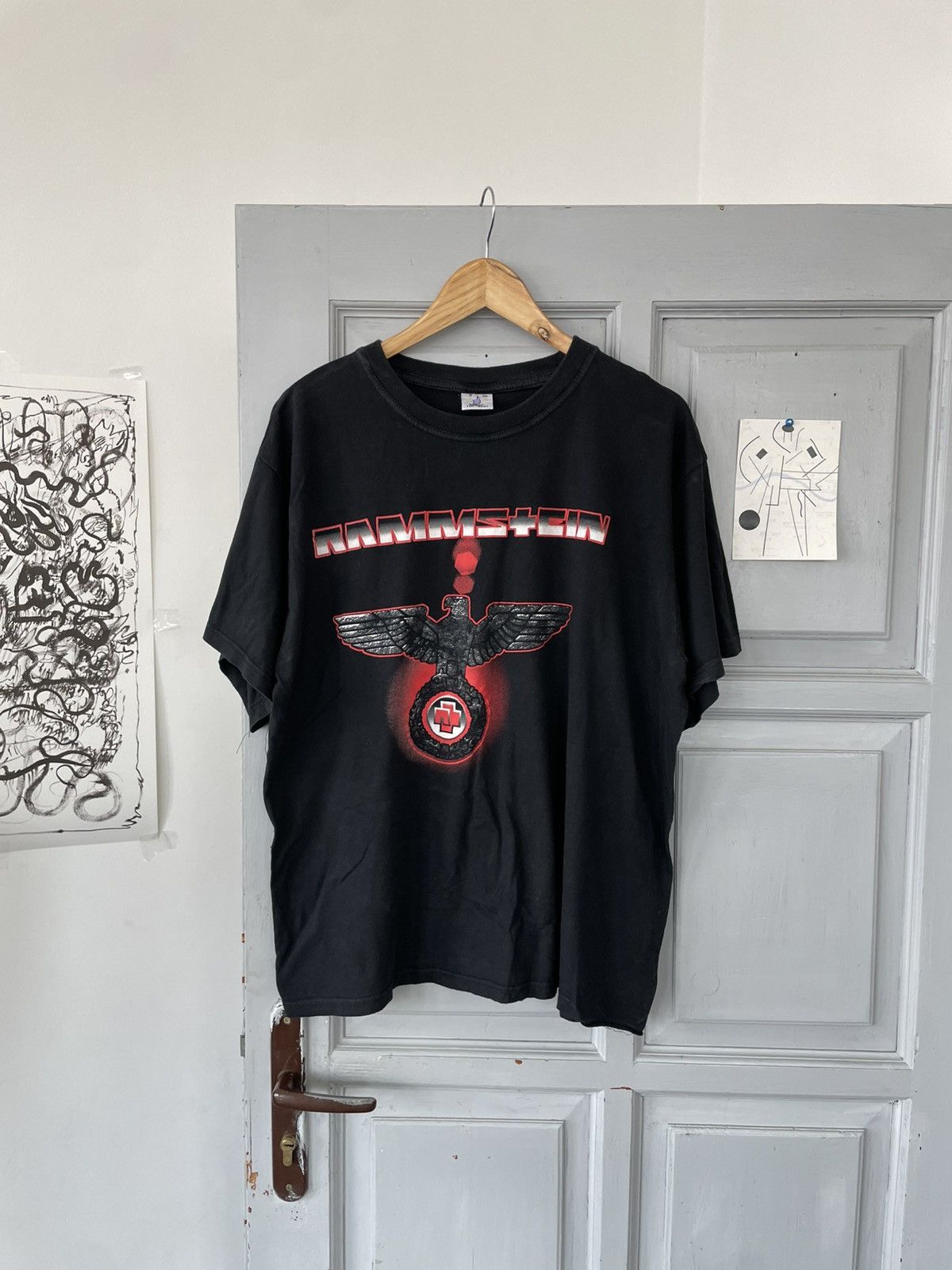 Band Tees × Vintage Vintage 00’s Rammstein Rock T-shirt Y2k size XL Size US XL / EU 56 / 4 - 1 Thumbnail