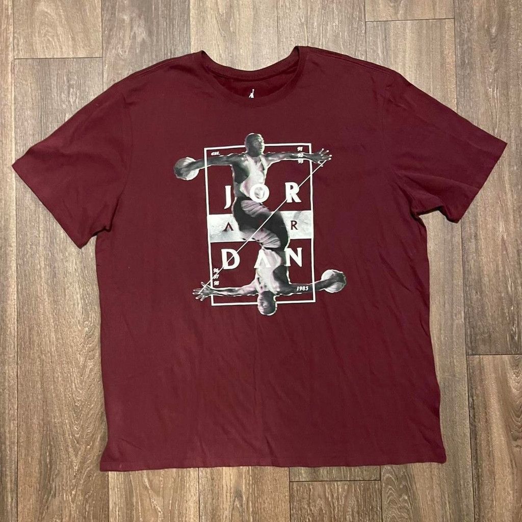 Jordan Brand Micheal Jordan burgundy celebration T shirt size XXL Size US XXL / EU 58 / 5 - 1 Thumbnail