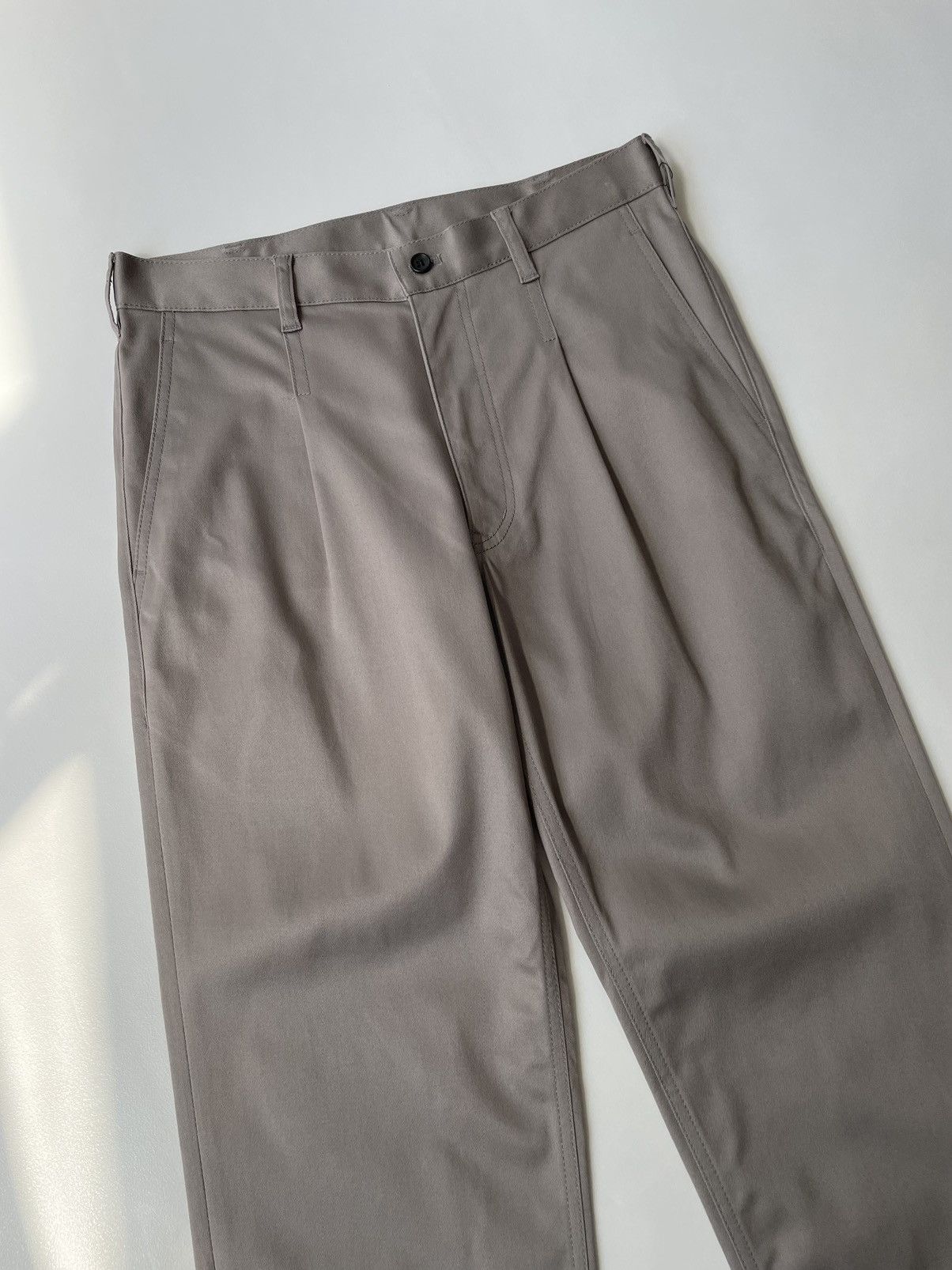 Comme des Garcons A/W 10 Pin Tuck Pleat Stone Cotton Pants Size US 32 / EU 48 - 3 Thumbnail