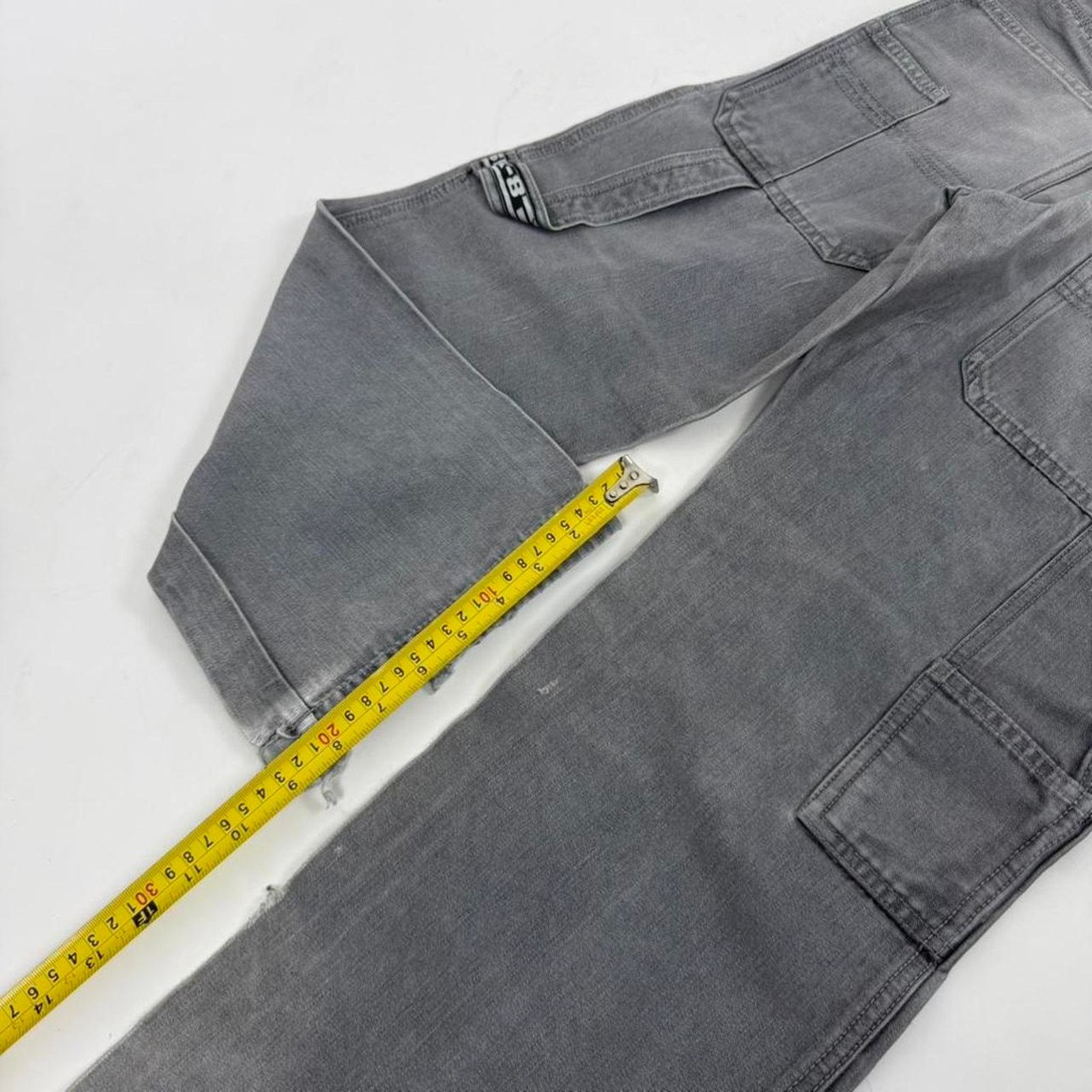 JNCO Vintage y2k faded grey embroidered baggy wide leg jeans Size US 26 / EU 42 - 4 Thumbnail