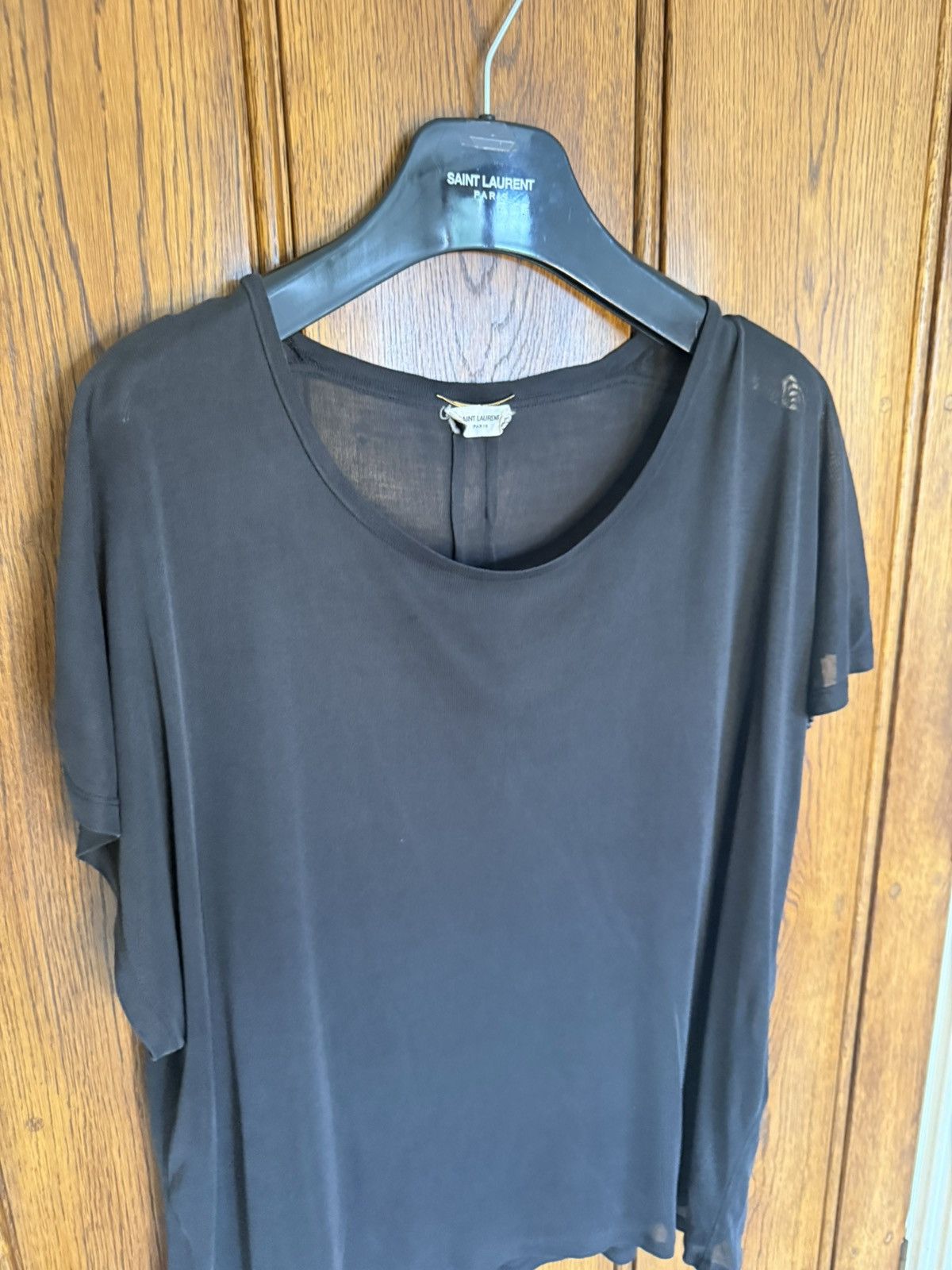 Saint Laurent Paris FW13 Saint Laurent tank sleeveless silk t shirt vest Hedi L Size US L / EU 52-54 / 3 - 10 Thumbnail