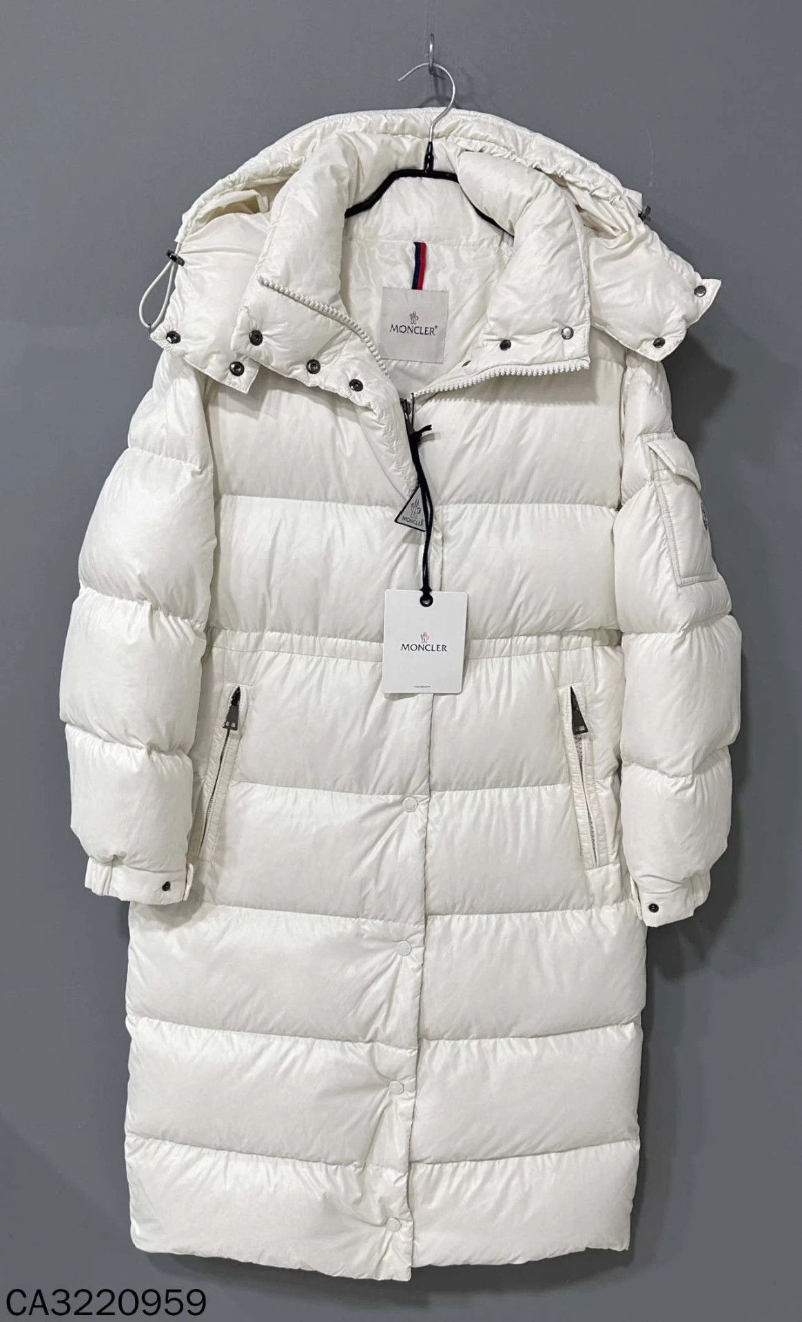 Moncler Moncler White Long Maire Coat Size S / US 4 / IT 40 - 1 Thumbnail