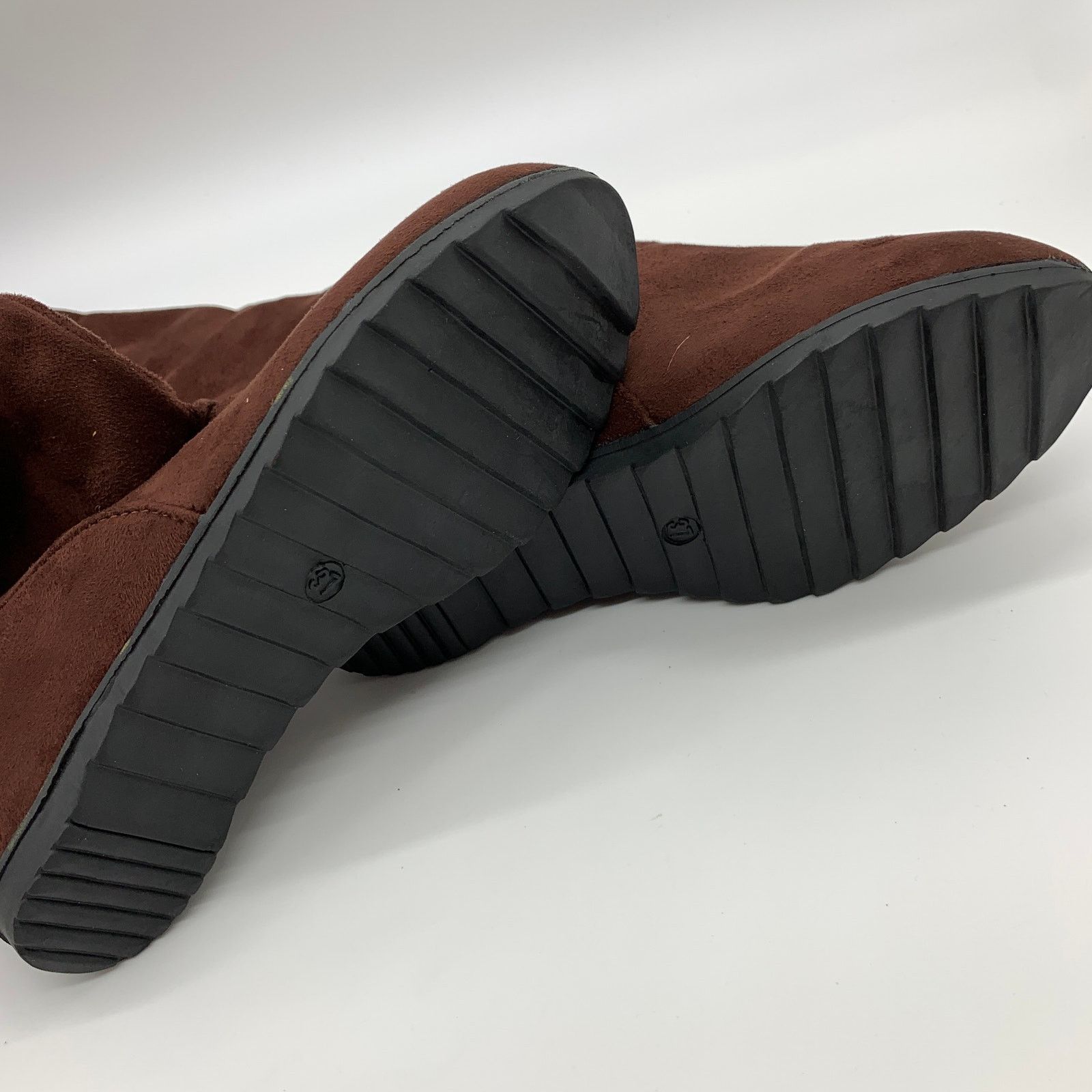 Other Women's Brown Boots Size 6.5 Over The Knee Wedge Boot Size US 6.5 / IT 36.5 - 7 Thumbnail